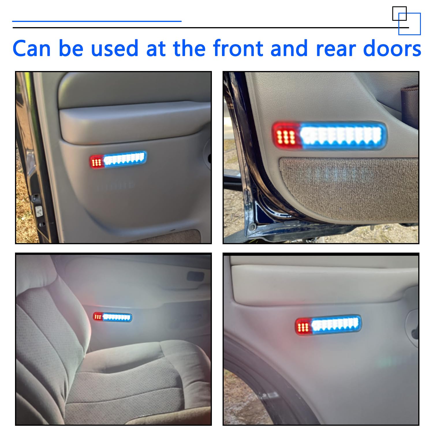 Gzztores Led Interior Doors Panel Light Courtesy Lights Compatible With Chevy Silverado Gmc C/K,Sierra 1500 2500 3500, Suburban,