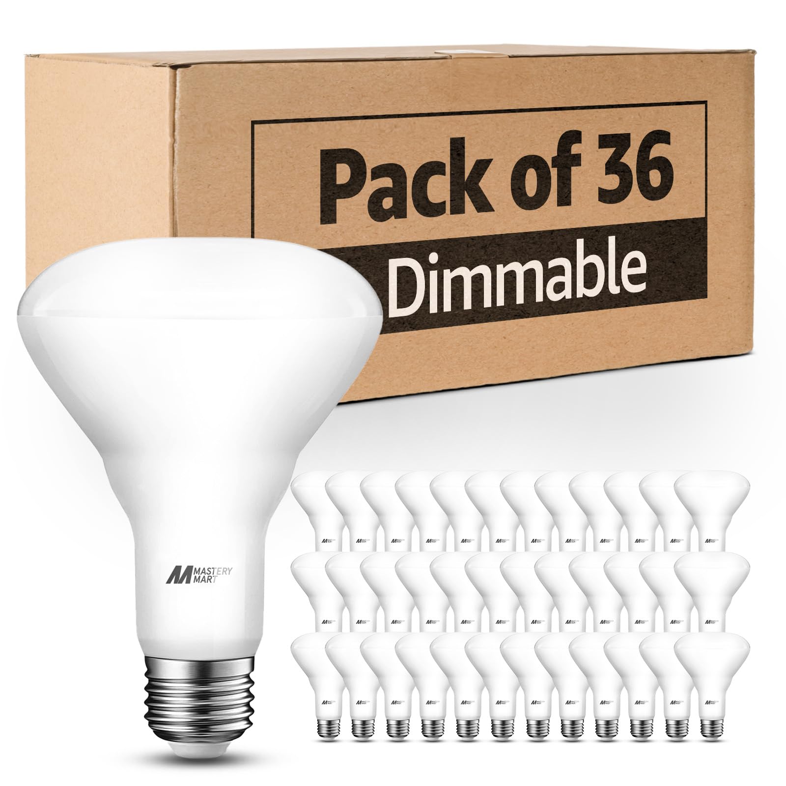 36 Pack BR30 LED Bulbs, 65W Equivalent, 4000K Neutral White, 700 Lumens, Flicker-Free, Dimmable Recessed Can Flood Lights for Ho