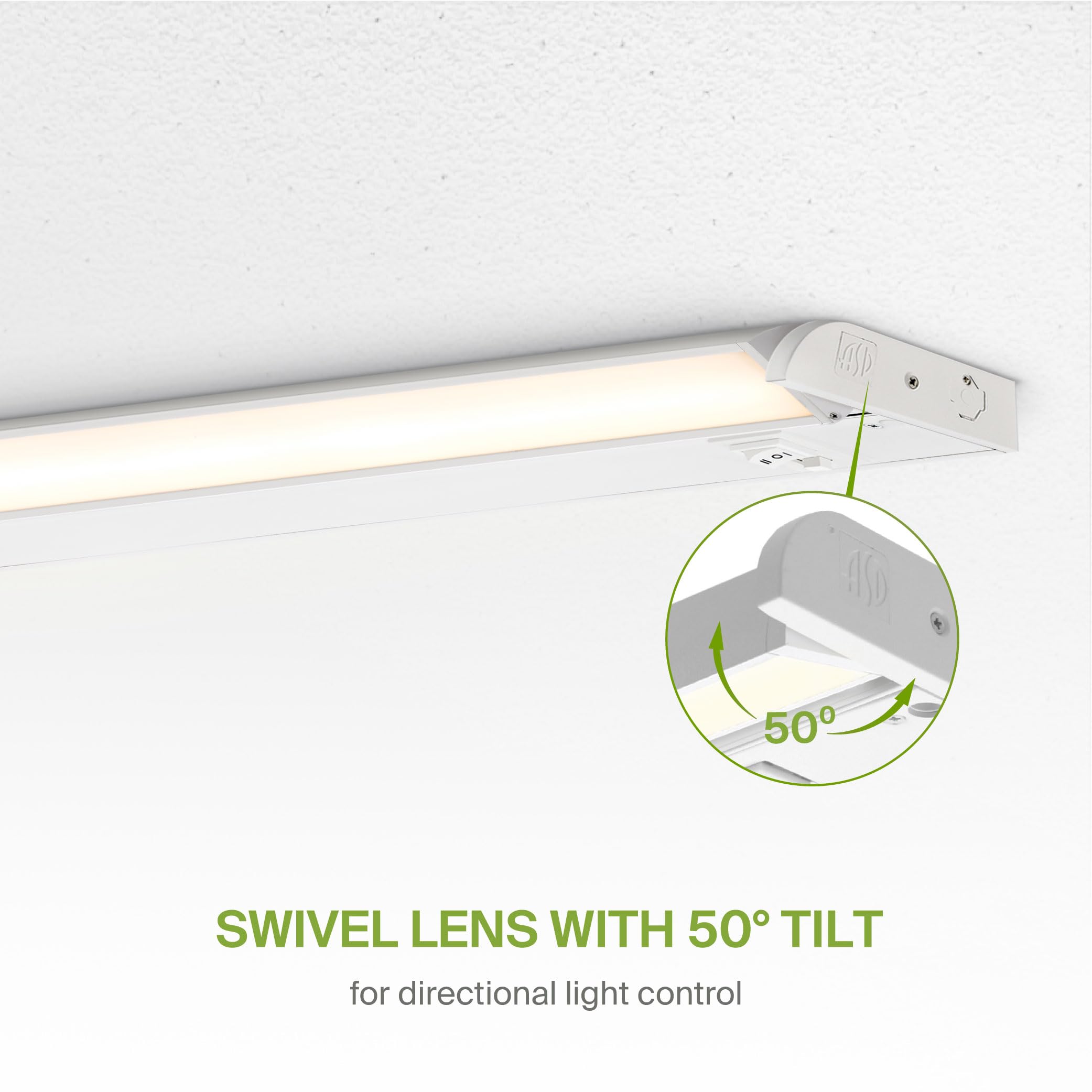 Asd Led Under Cabinet Lighting, 48 Inch, Dimmable, Hardwired/Plug-In, 2700K/3000K/4000K, Aluminum Housing, Model A-Ucs