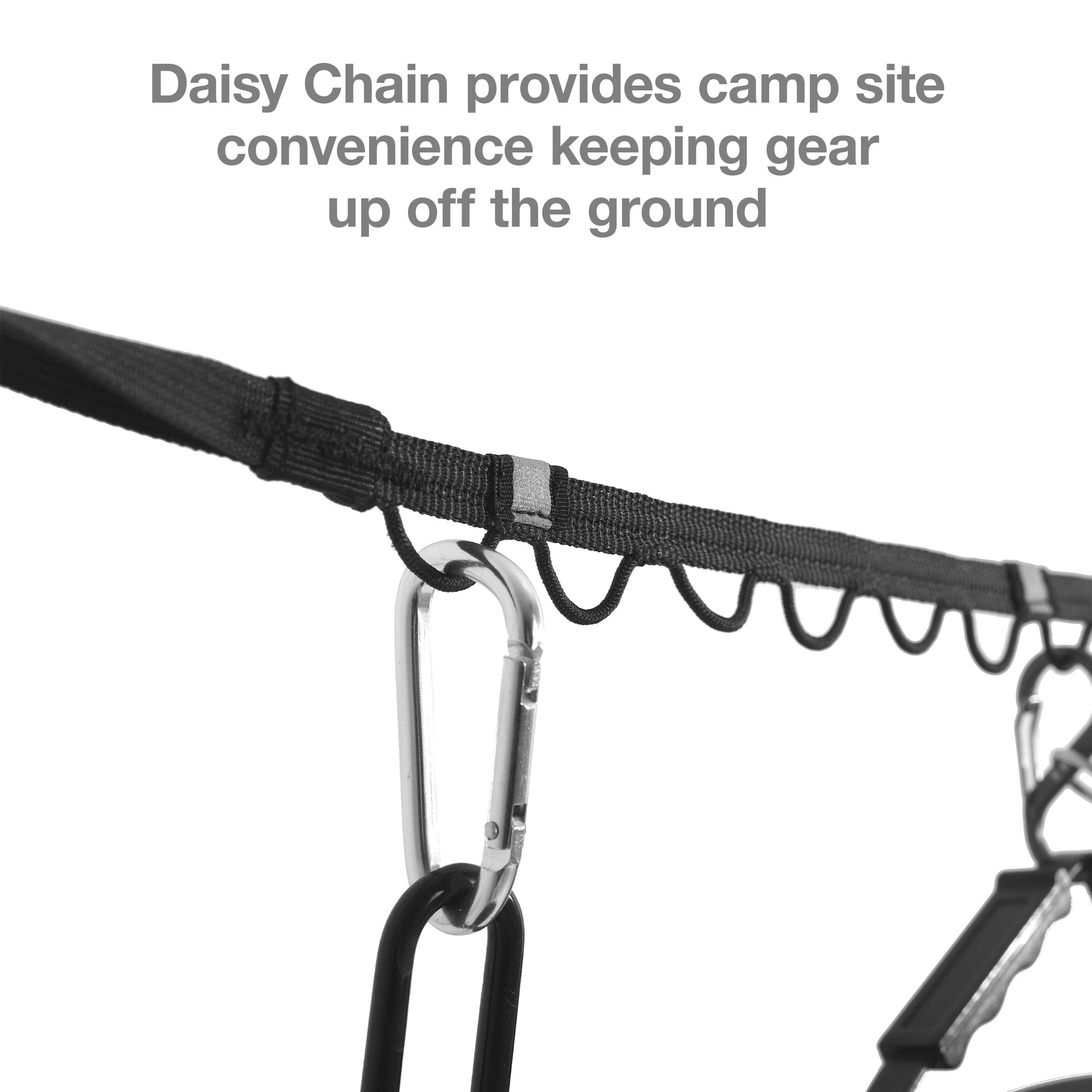 Helinox Daisy Chain Hanging Storage Solution for Camping & Backpacking, Black, Compact & Durable Organizer for Outdoor Gear