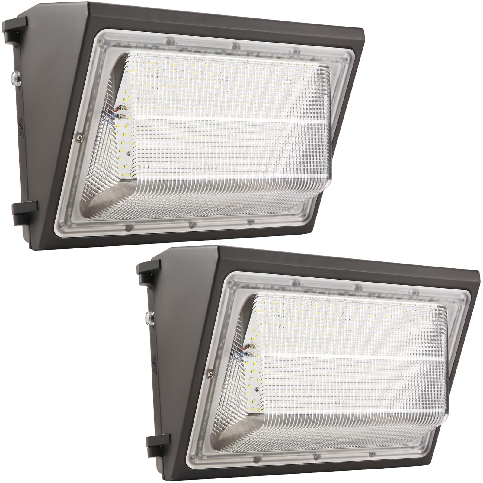 Ununono 2Pack Dusk To Dawn 180W Led Wall Pack Light Fixture, 25200Lm 1500W Hps/Hid Equivalent,100-277V, 5000K Daylight Commerical/Industrial Outdoor Security Lighting, Parking Lot,Entrance, Warehouse