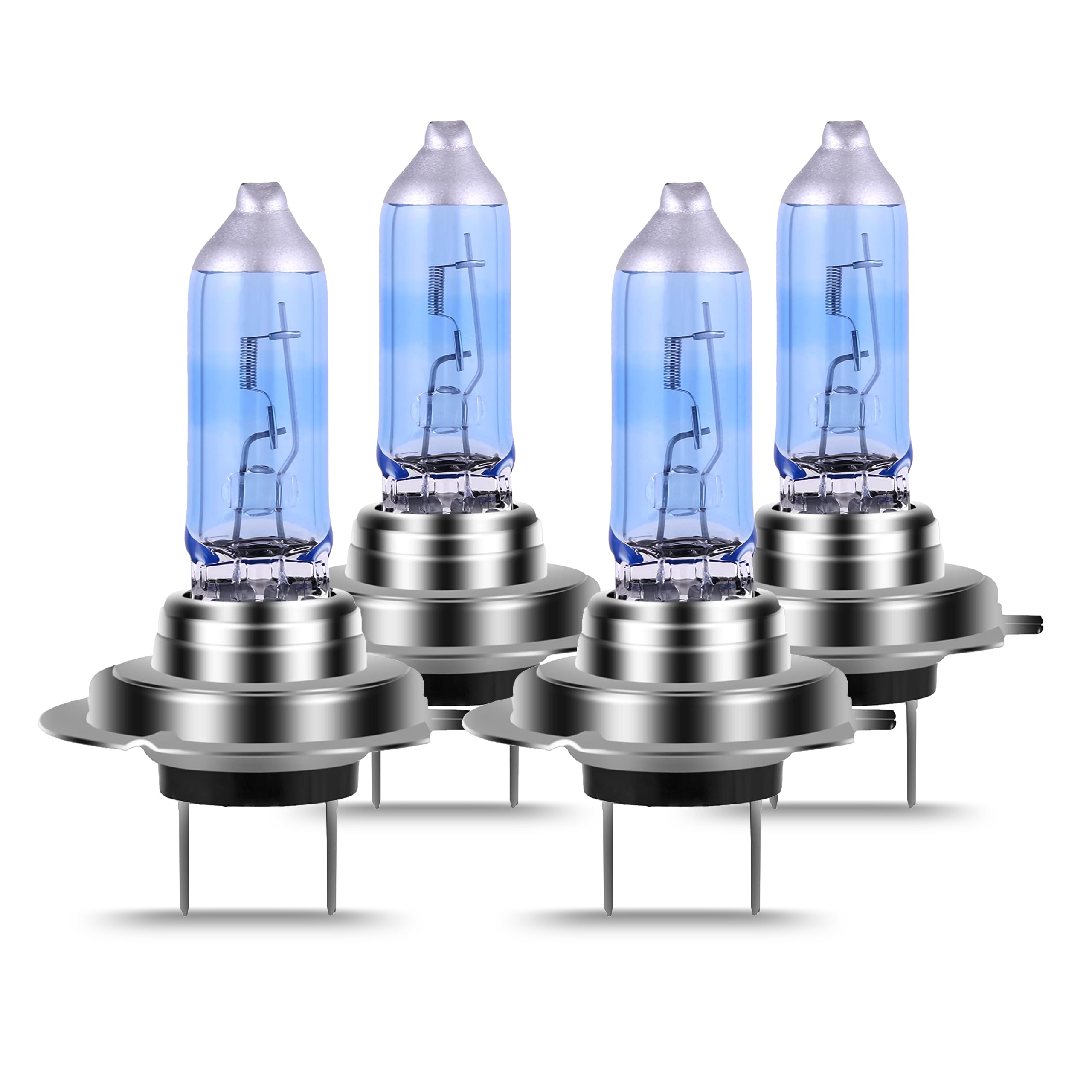 NEWBROWN H7 Halogen Headlight Bulb 5000K Super White Light Replacement PX26D 12V/55W 4 Pack