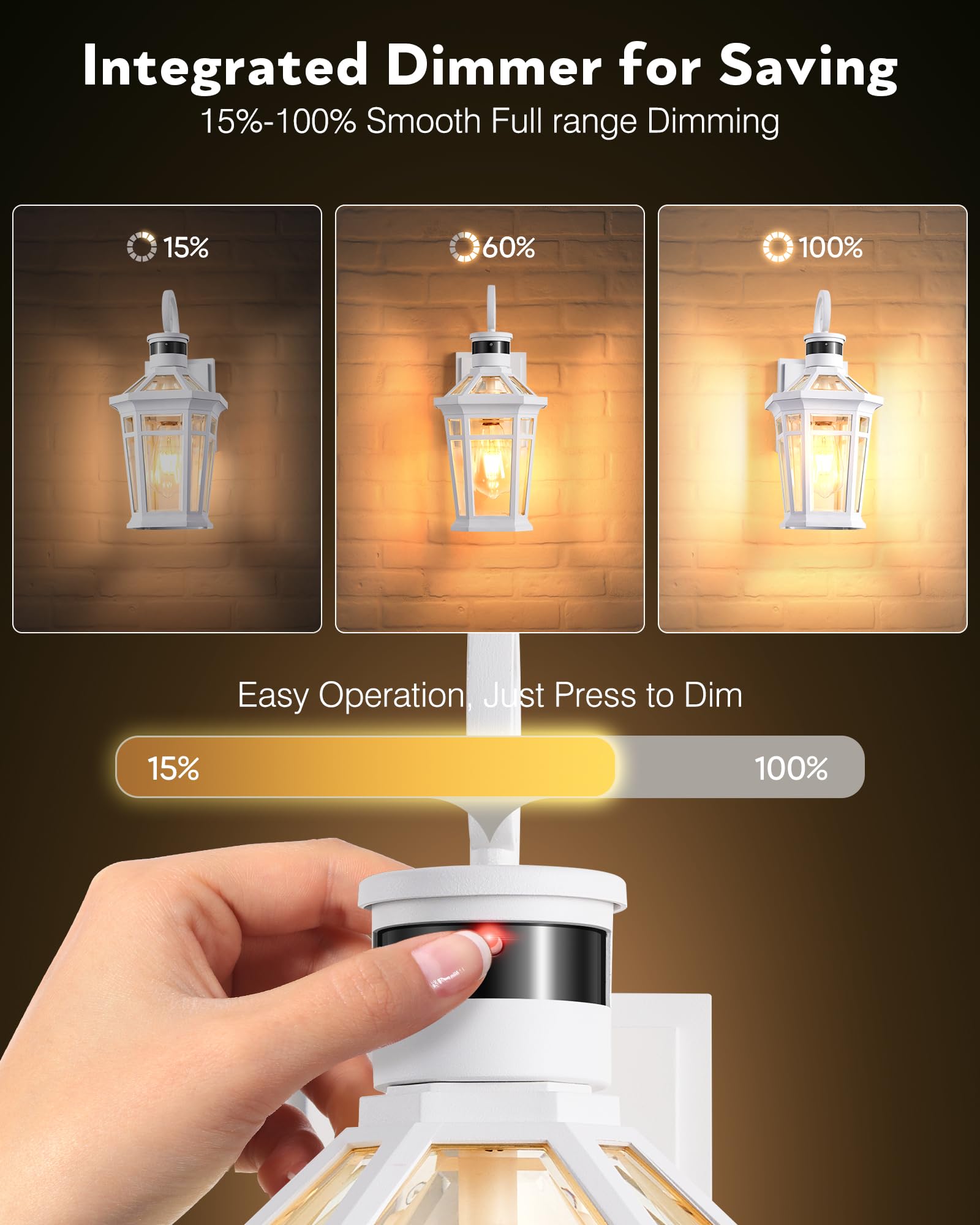 Opaxis 2 Pack Motion Sensor Outdoor Wall Lantern  White Outdoor Garage Lighting Fixtures Wall Mount  Waterproof Front Porch Lights With E26 Base  Exterior Sconce Light With Adjustable Sense Range