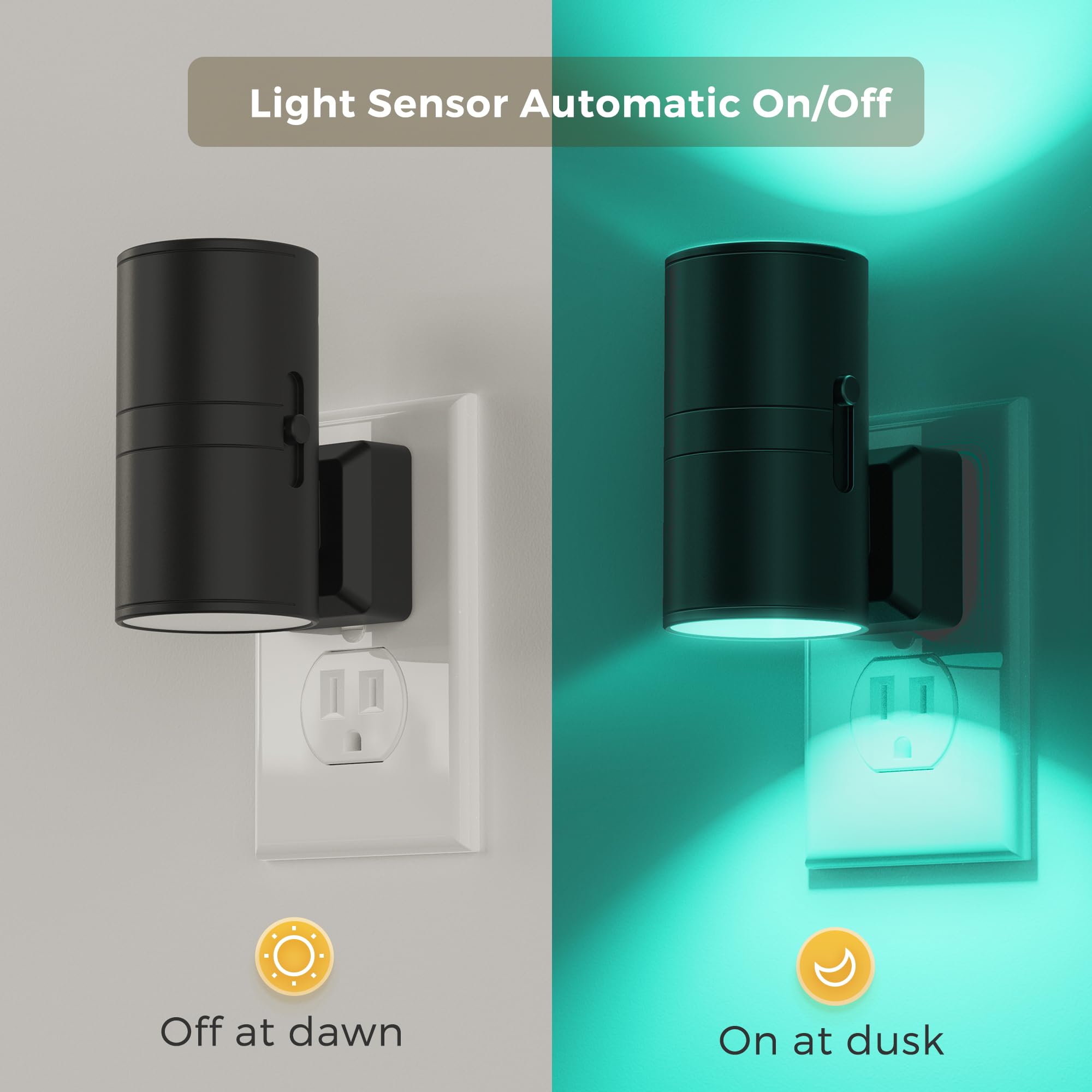 L Lohas Led Night Light With Remote  Night Lights Plug Into Wall  Rgb Color Changing Nightlight With Light Sensor  Nightlights For Kids Gifts Halloween Christmas Party Hallway Bedroom Kids Room 1 Pack