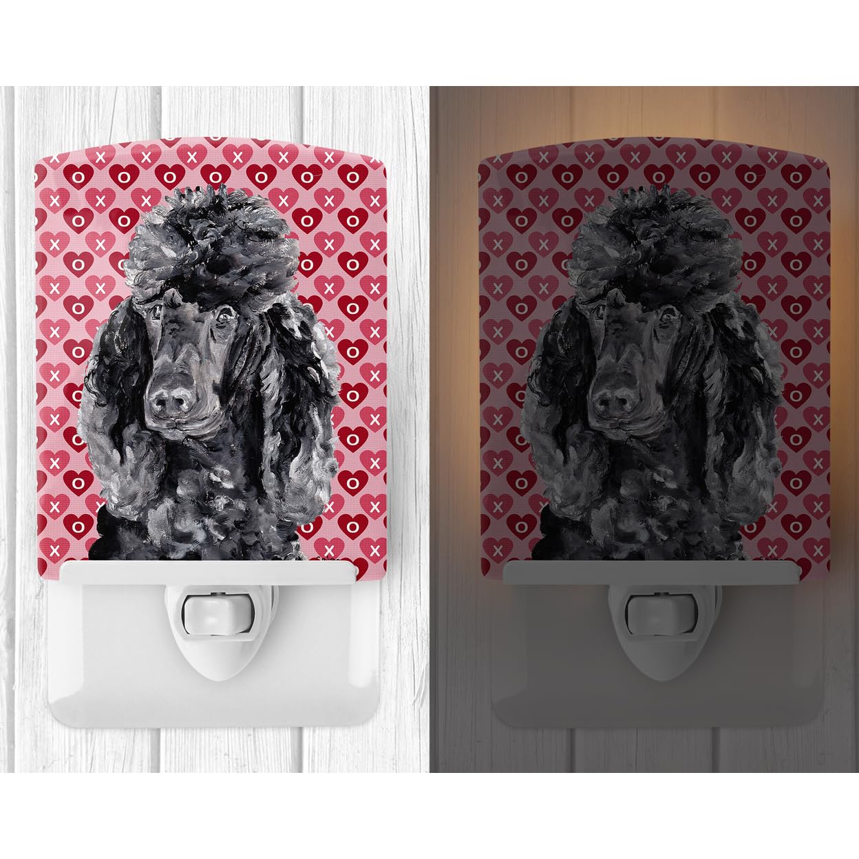 Carolines Treasures Ceramic Night Light, Black Standard Poodle, 6x4x3in, UL-Certified, Multicolor, Model SC9698CNL