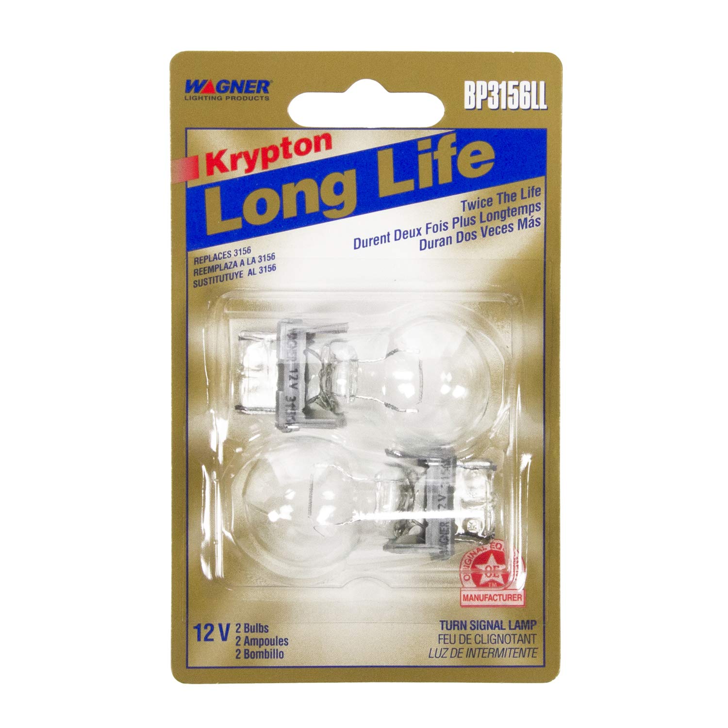 Wagner Lighting Bp3156Ll Long Life Multi-Purpose Light Bulb Card Of 2