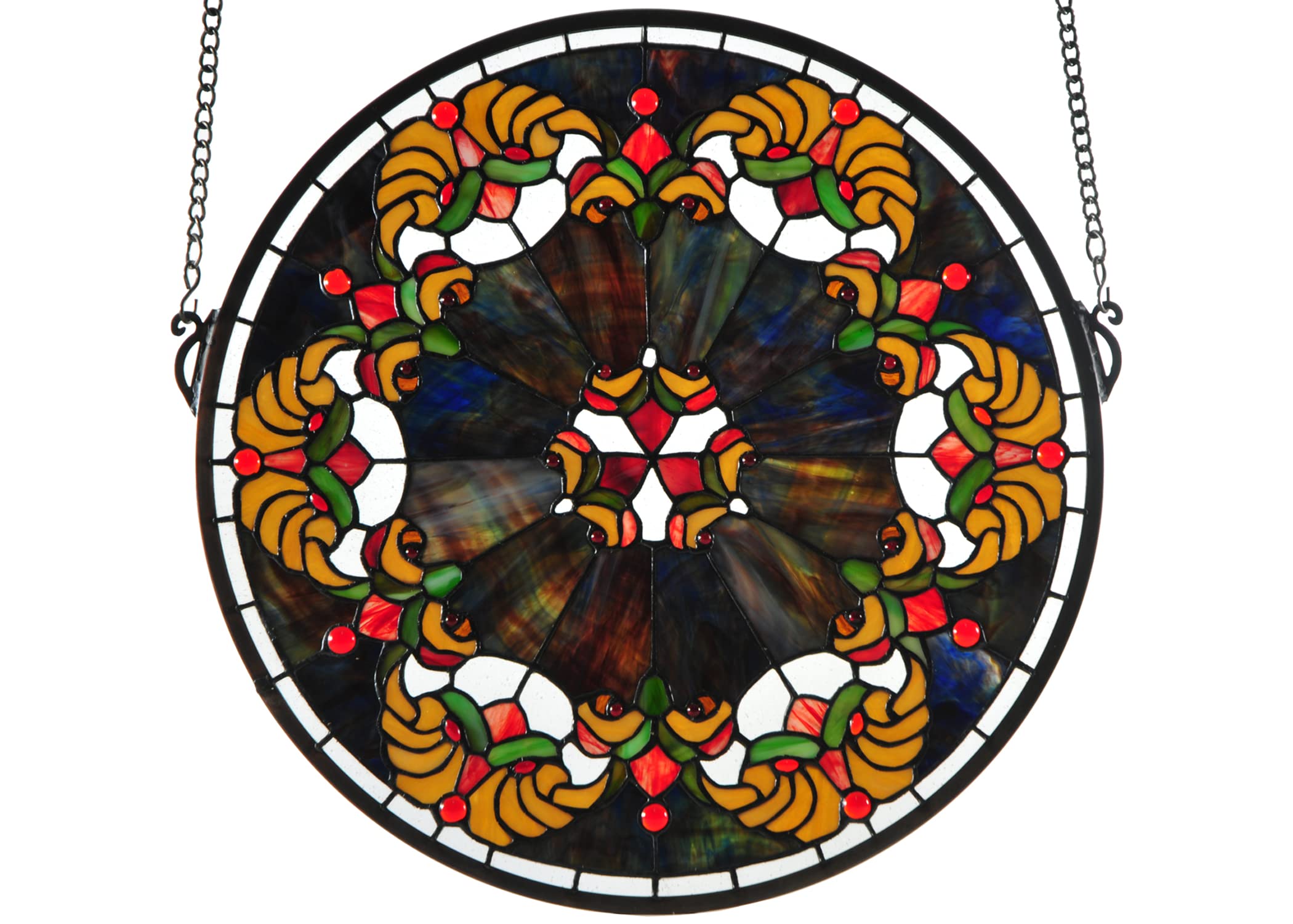 Meyda Lighting Stained Glass Window 18in W X 18in H Multicolor Metal Model 127106