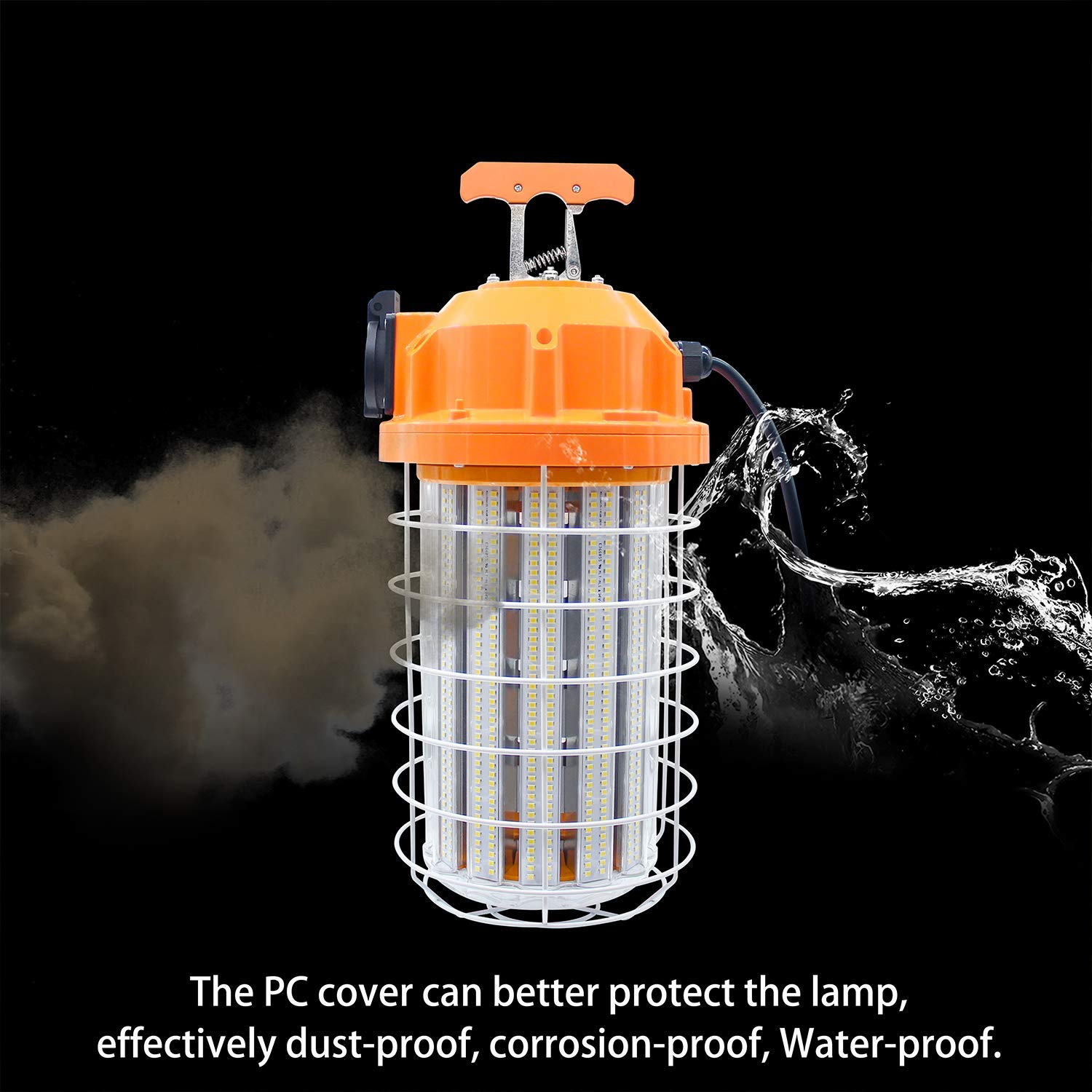 NS 100W LED Temporary Work Light - Waterproof Construction Lighting, 15500Lm, 5000K Daylight, Model 778469916506