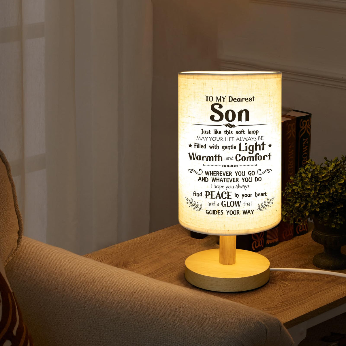 Calibron Gifts For Son From Mom Dad, Son Birthday Gifts Fabric Lamp ...