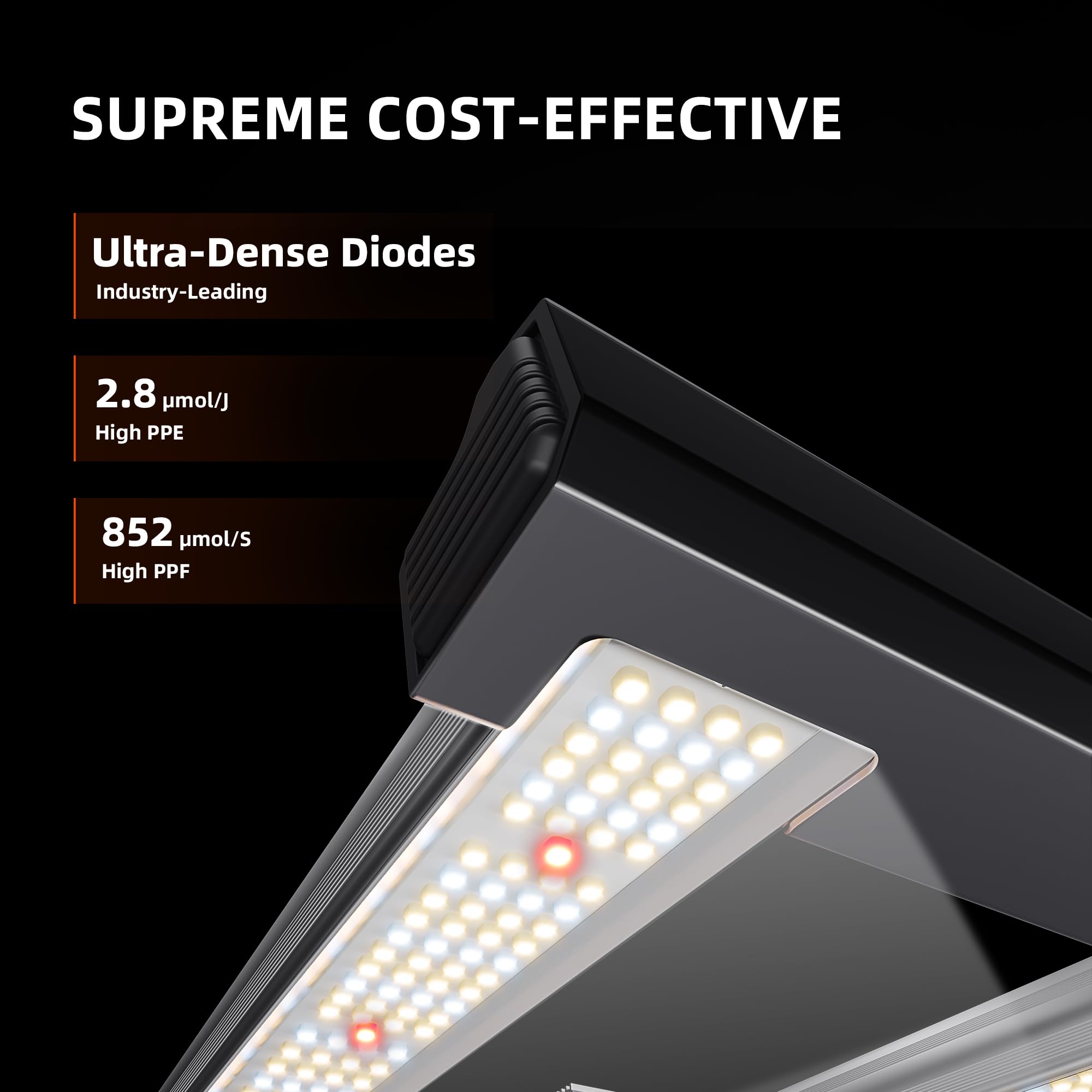 Spider Farmer G3000 Cost-Effective Led Grow Lights 300W, 3X3Ft Coverage Full Spectrum Dimmable Bar Style Growing Lamp For Indoor Plants, 2025 2025 Upgraded App Remote Control