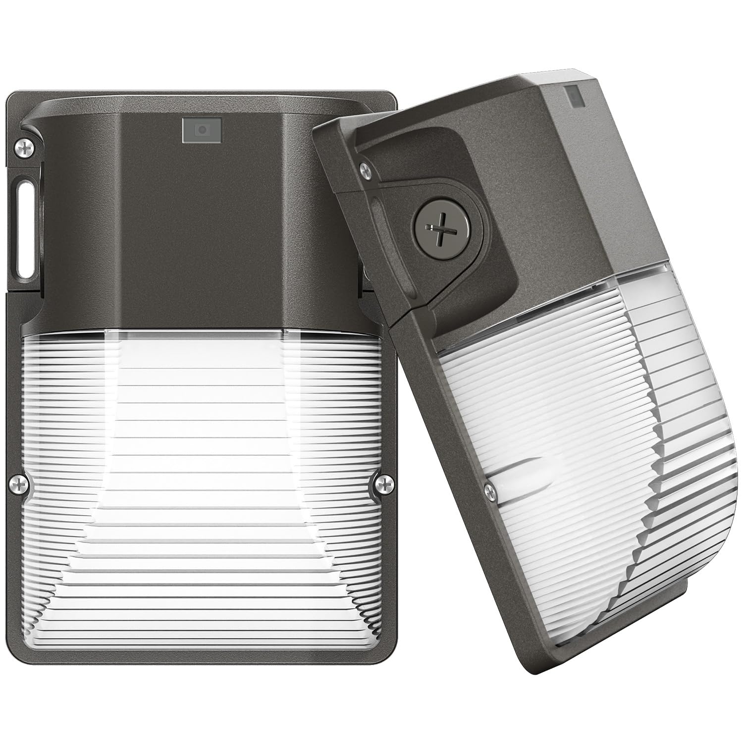 Cinoton 30W Led Wall Pack Light With Dusk To Dawn Sensor  3600Lm  5000K Daylight [120Vac] Outdoor Wall Lights Ip65 Waterproof Led Security Flood Lighting For Garage Warehouse Garden Ul-Listed 2 Pack