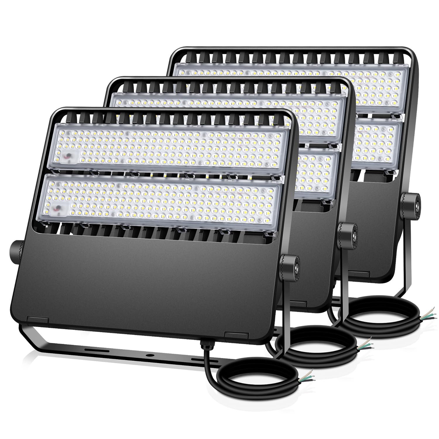 Biritalo 36000Lm Led Stadium Flood Light - 240W Waterproof Wall Mount, 3 Pack