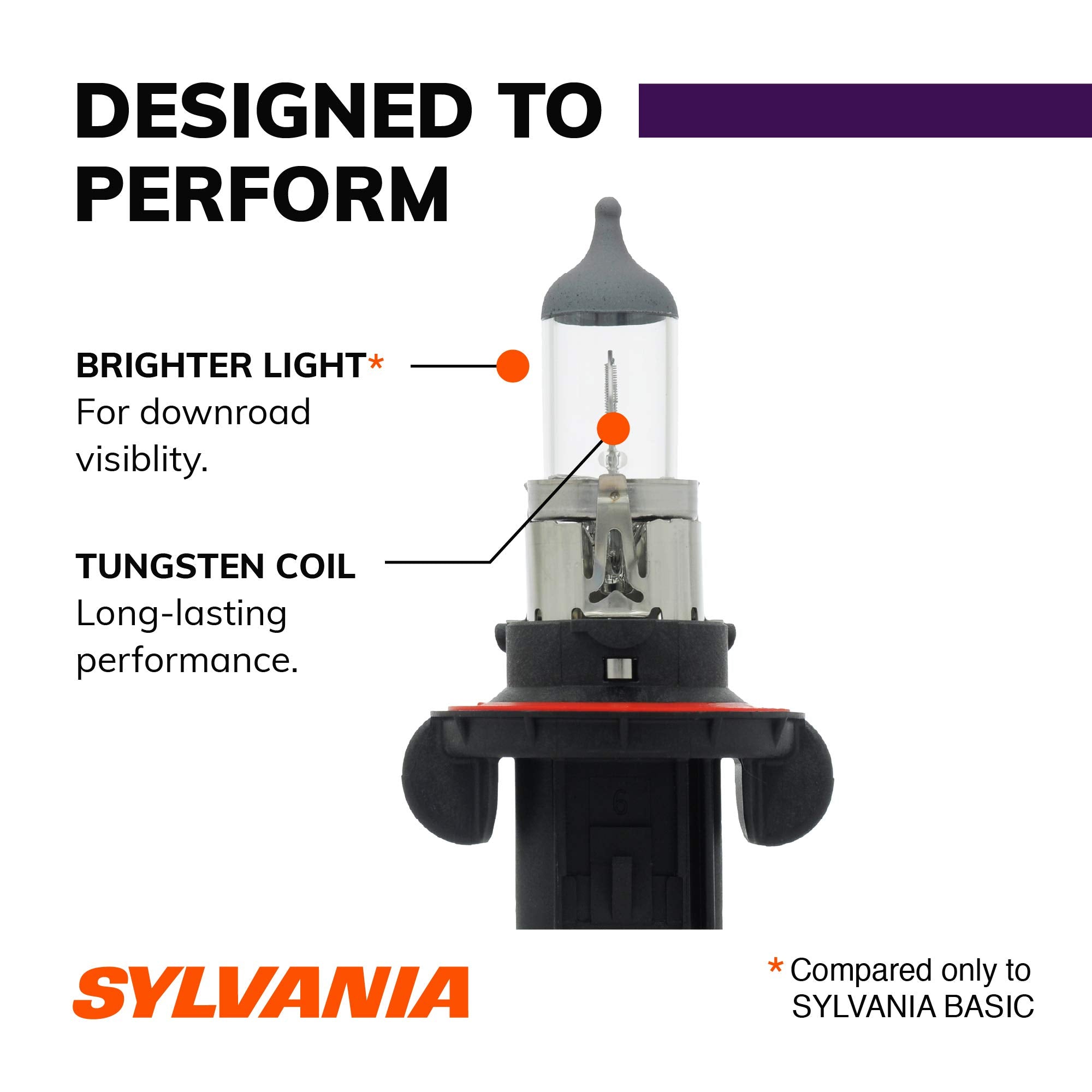 SYLVANIA H13 XtraVision High Performance Halogen Headlight Bulb - High Beam, Low Beam & Fog Replacement (2 Bulbs)