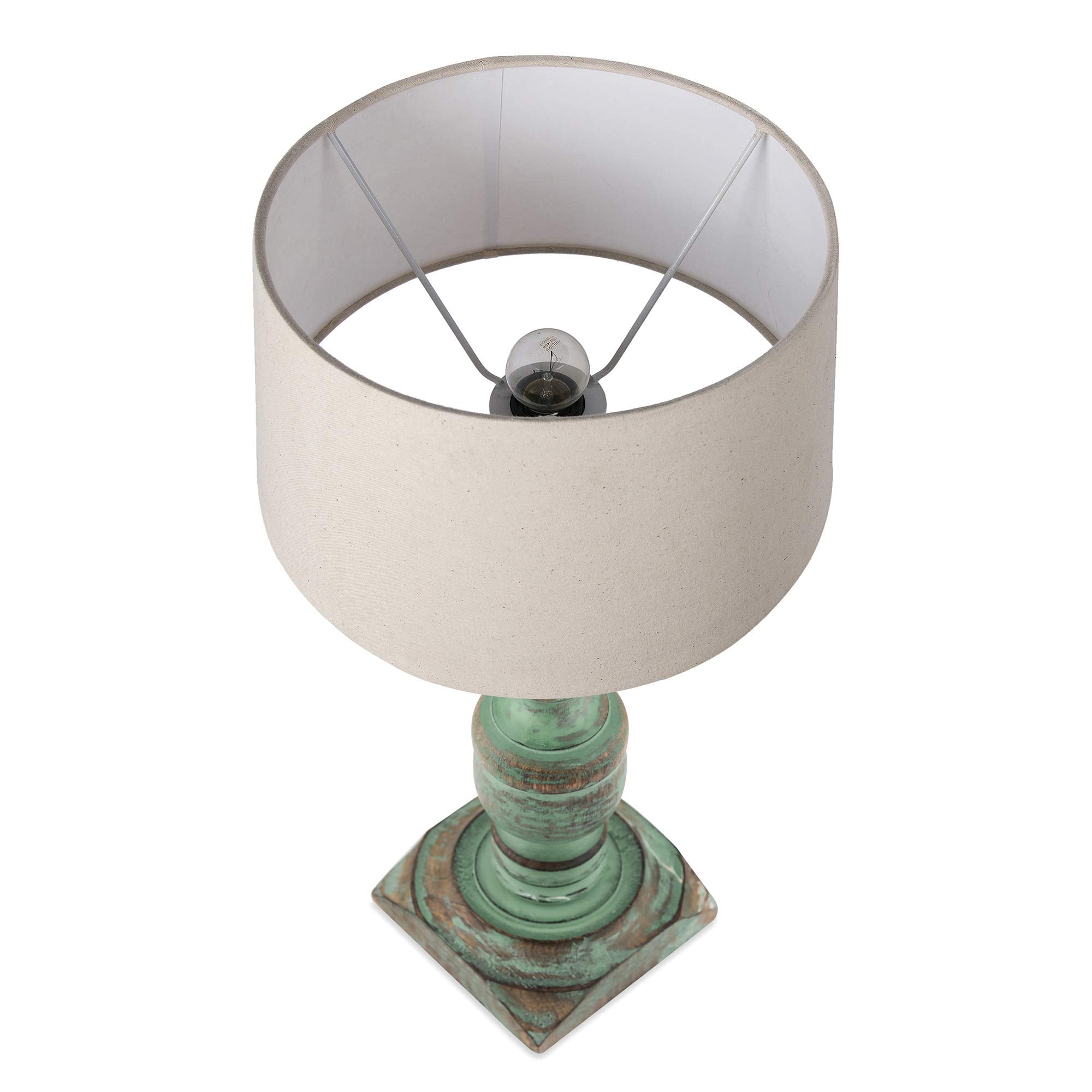 Homesake Rustic Algae French Trophy Carved Table lamp with Shade,able Lamp, Night Lamp Home Decor Items, Lamp for Living Room, L