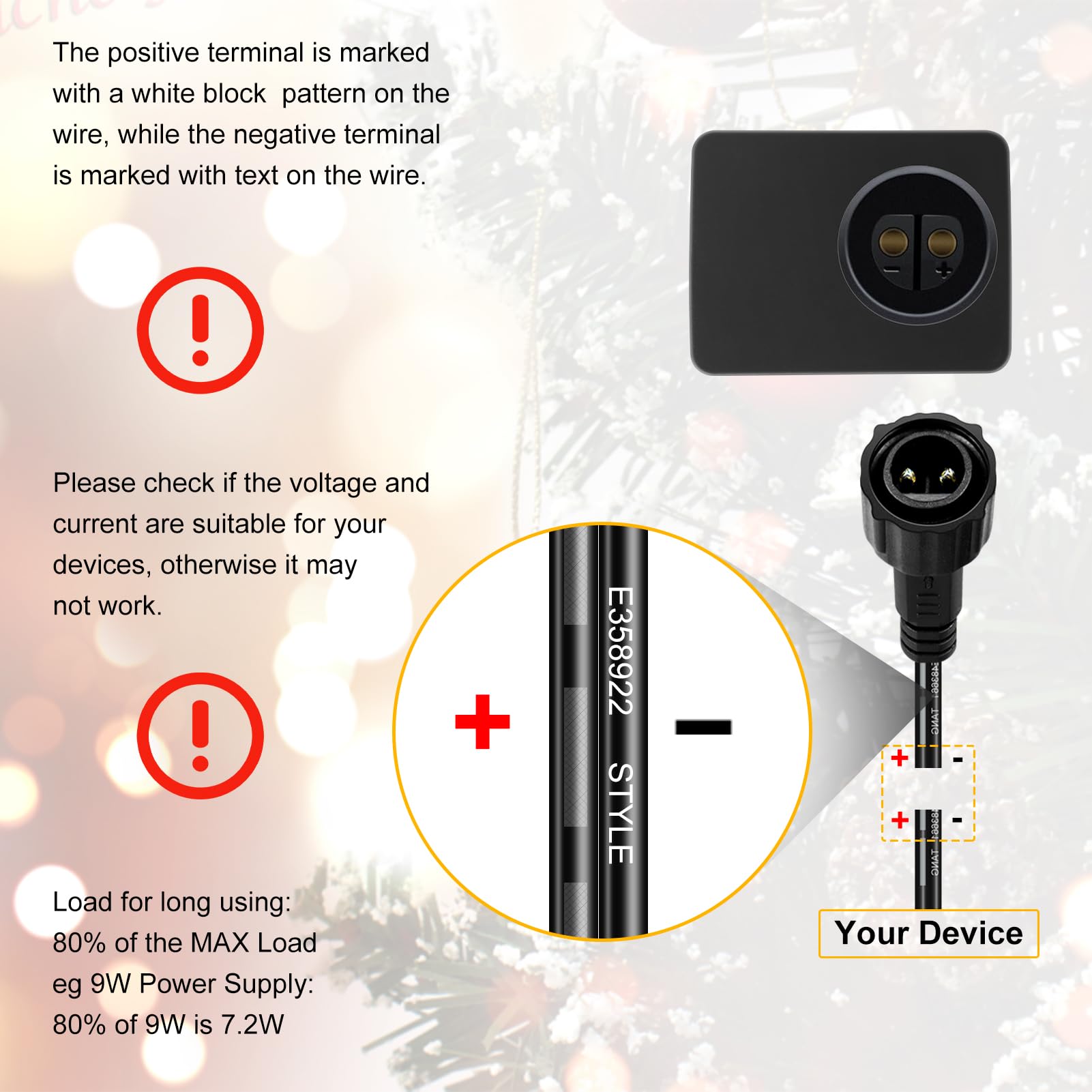 Inshareplus 12V 1.25A 15W Class 2 Power Supply  Ip44 Waterproof Led Transformer Replacement Adapter  Ac 100-240V To Dc 12V Led Driver  For Christmas Tree Light  Lawn Lamp  Inflatable Device