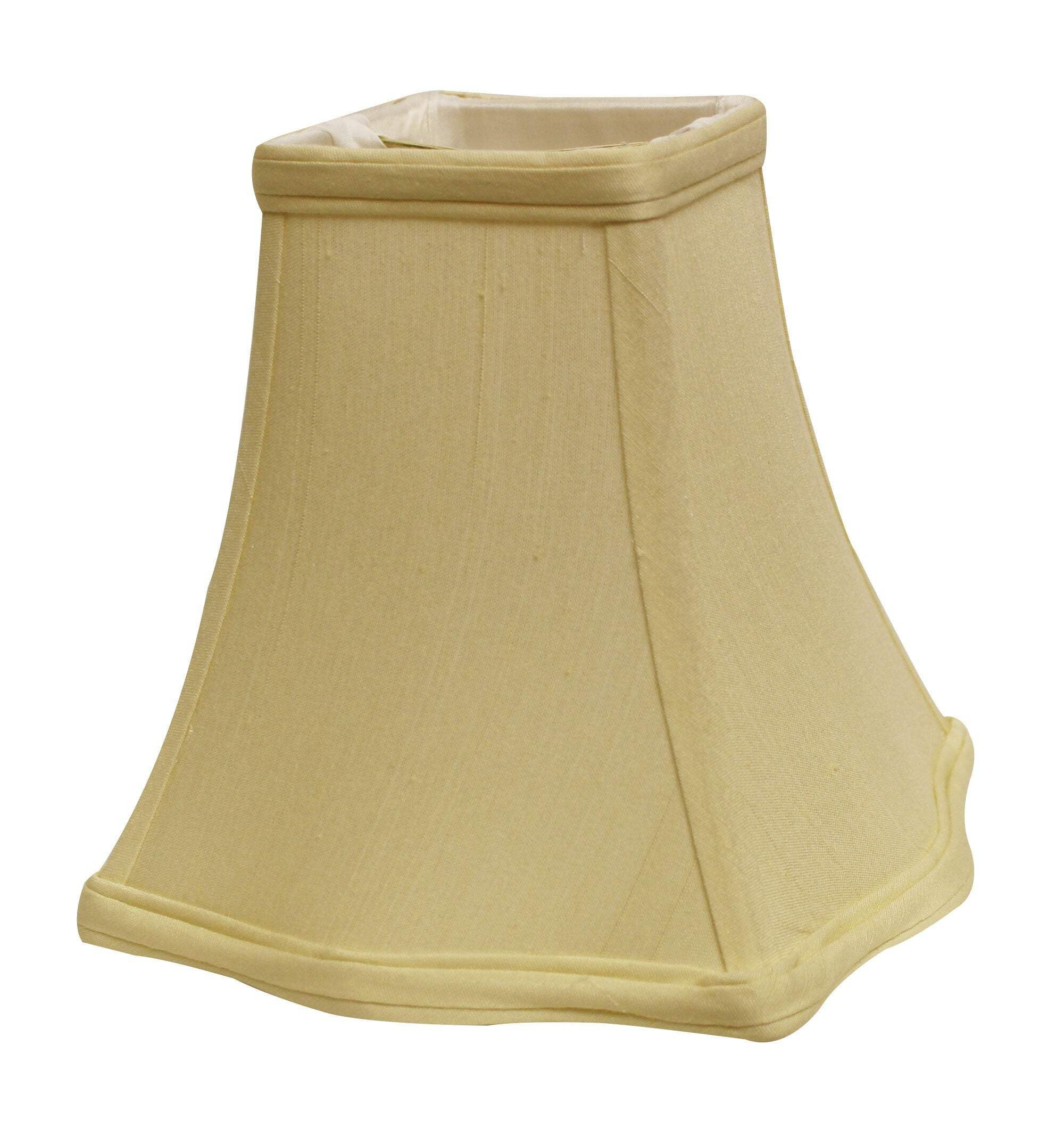 HomeRoots 469533 16 in. Premium Square Monay Shantung Lampshade Antique White
