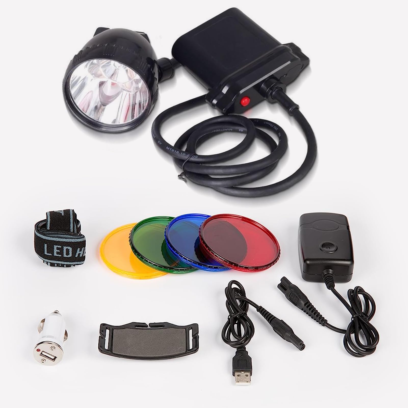 GearOZ 1000 Lumen LED Headlamp, Rechargeable Coon Hunting Light, Multicolor, Model GZ0003A, 4 Modes, for Adults, Explosion Proof