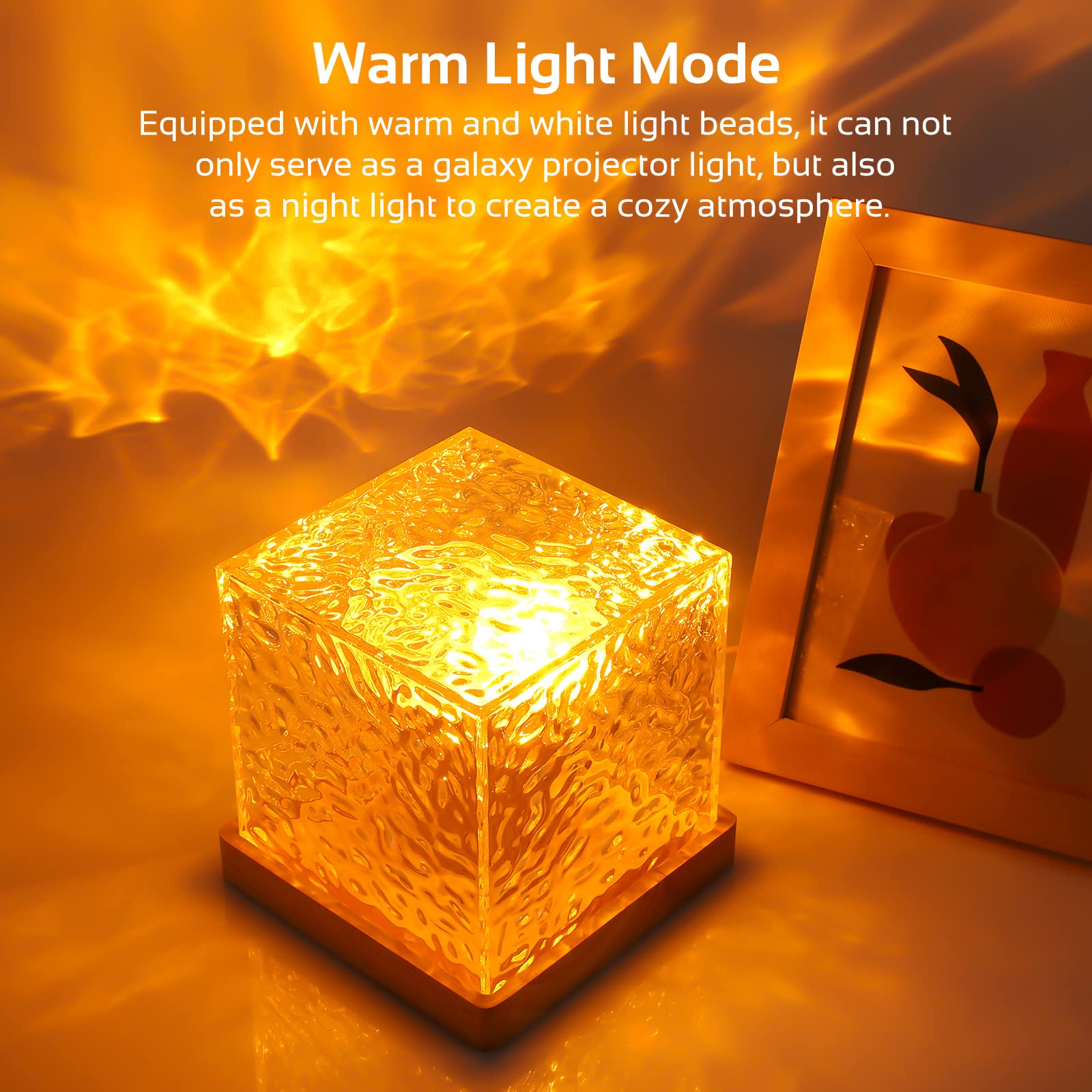 JIAWEN Galaxy Projector Light - 16 Color LED Night Light, 30 Modes, Northern Lights & Ocean Waves, Model JIAWEN-Night Light Projector-US