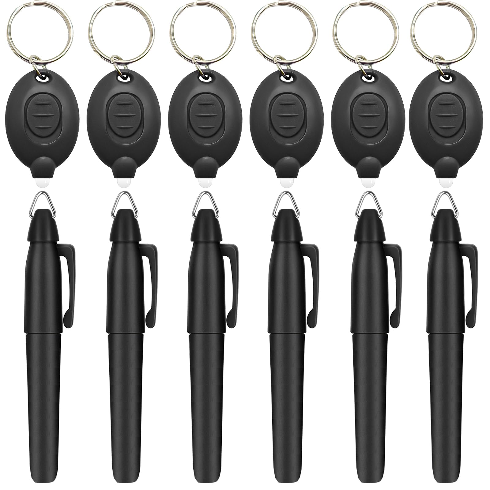 klumuke Badge Lights for Nurses Set, Mini Led Keychain Flashlights & Permanent Marker Pens, Nurse Light Set 12 Lumen Battery Ope