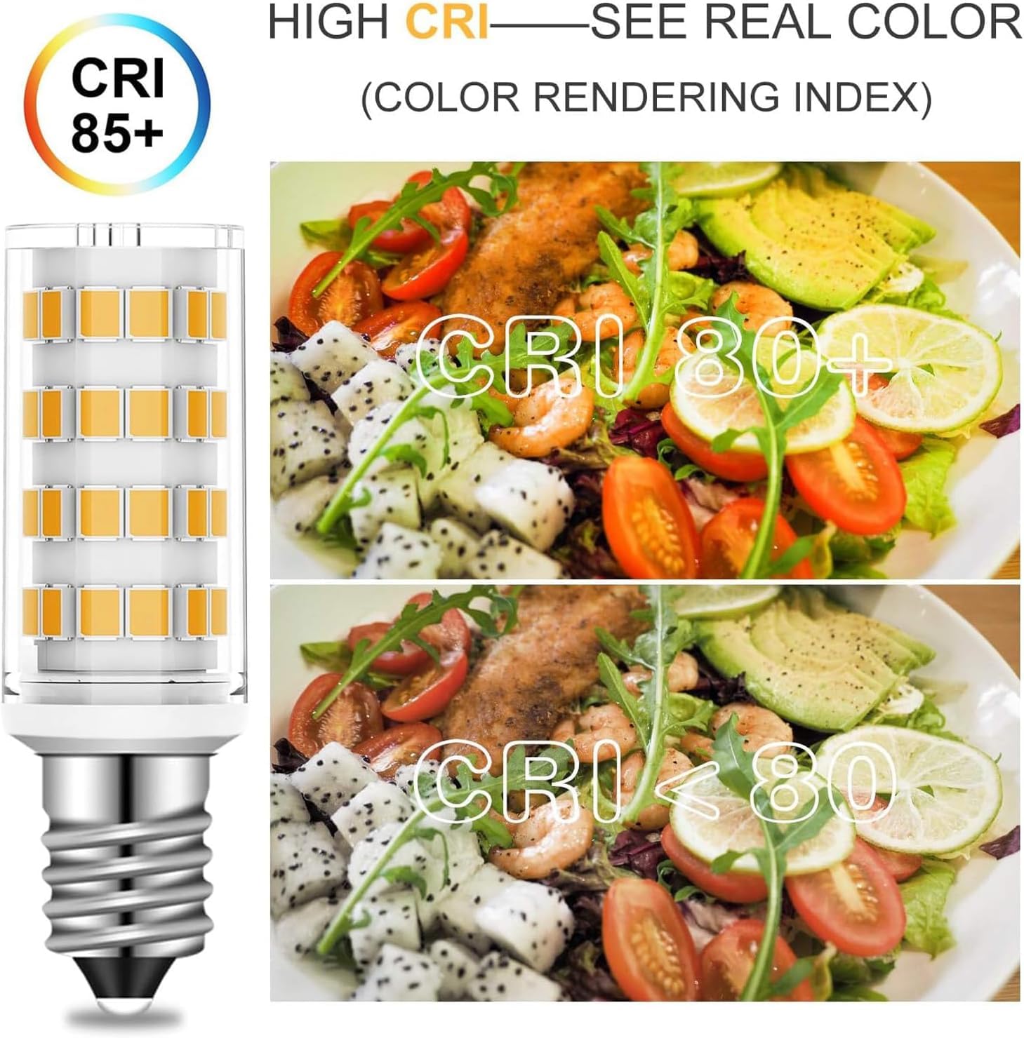 Suiyueshentou E14 LED Bulb, 4W Equivalent to 40W, Dimmable, Warm White 3000K, 400LM, 5-Pack,