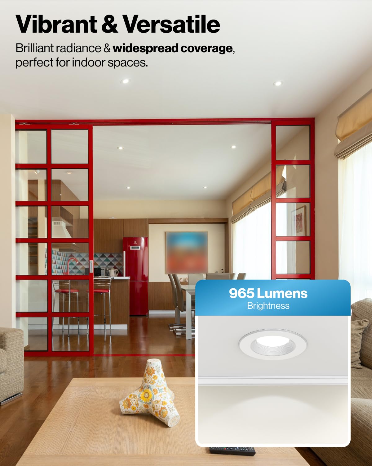 Sunco 6 Pack Retrofit Led Recessed Lighting 4 Inch, Selectable 2700K/3000K/3500K/4000K/5000K, Dimmable Can Lights, Baffle Trim,