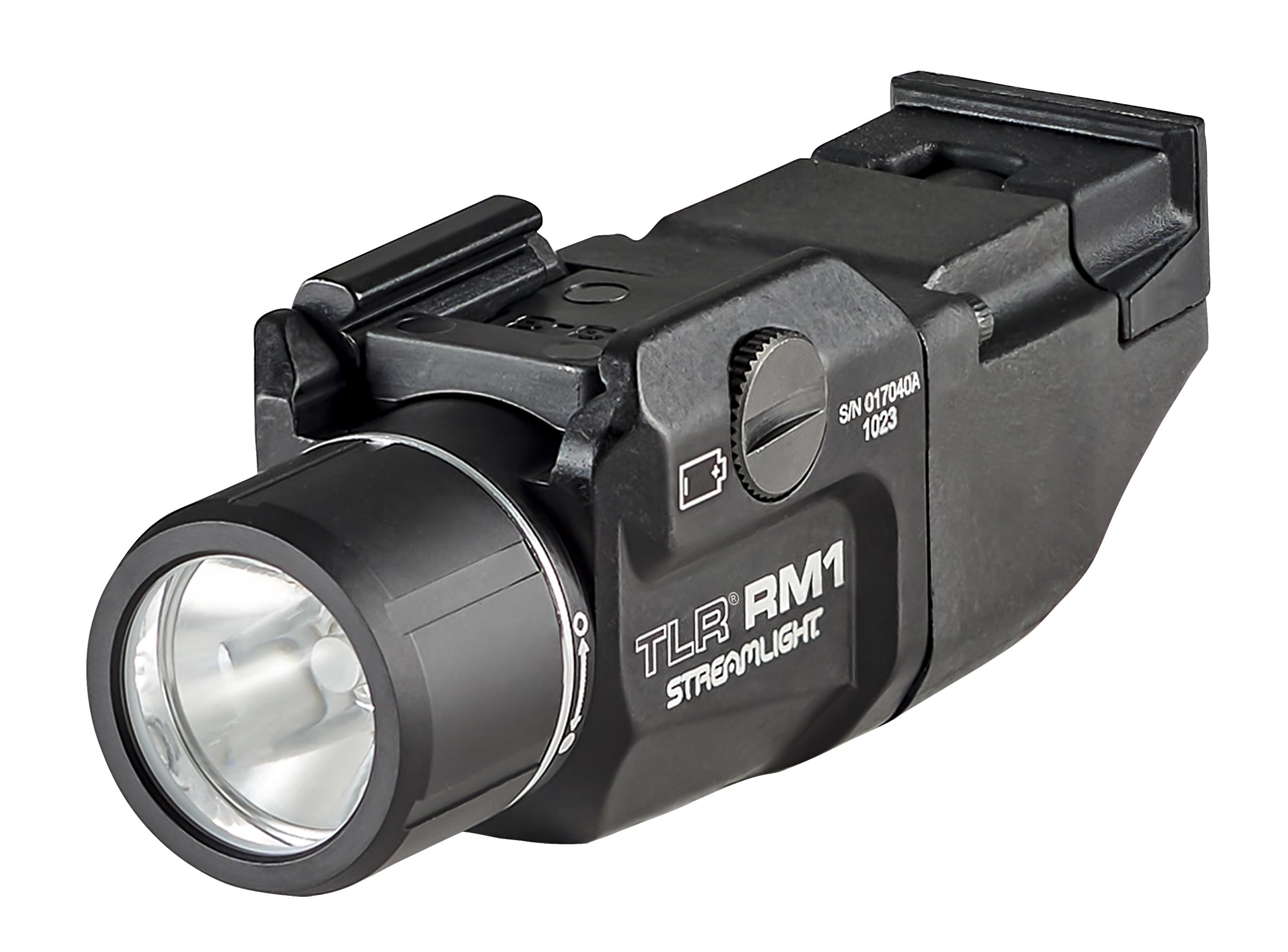 Streamlight 69440 TLR RM 1 500-Lumen Low-Profile Rail Mounted Tactical Lighting System with Rail Locating Keys  Remote Pressure Switch  Mounting Clips and CR123A Battery  Black