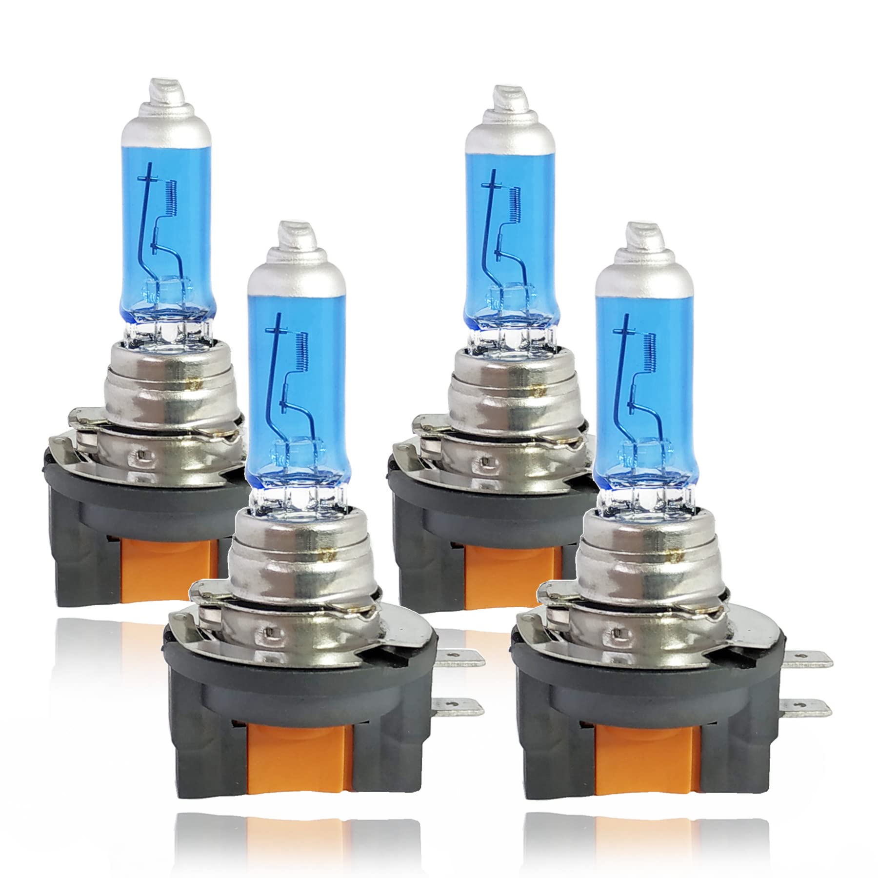 VEXONEYE 4 pack H11B Halogen Headlight Bulb H11B 12V 55W White 5000K 61493 Lights Long Life 2 Pack