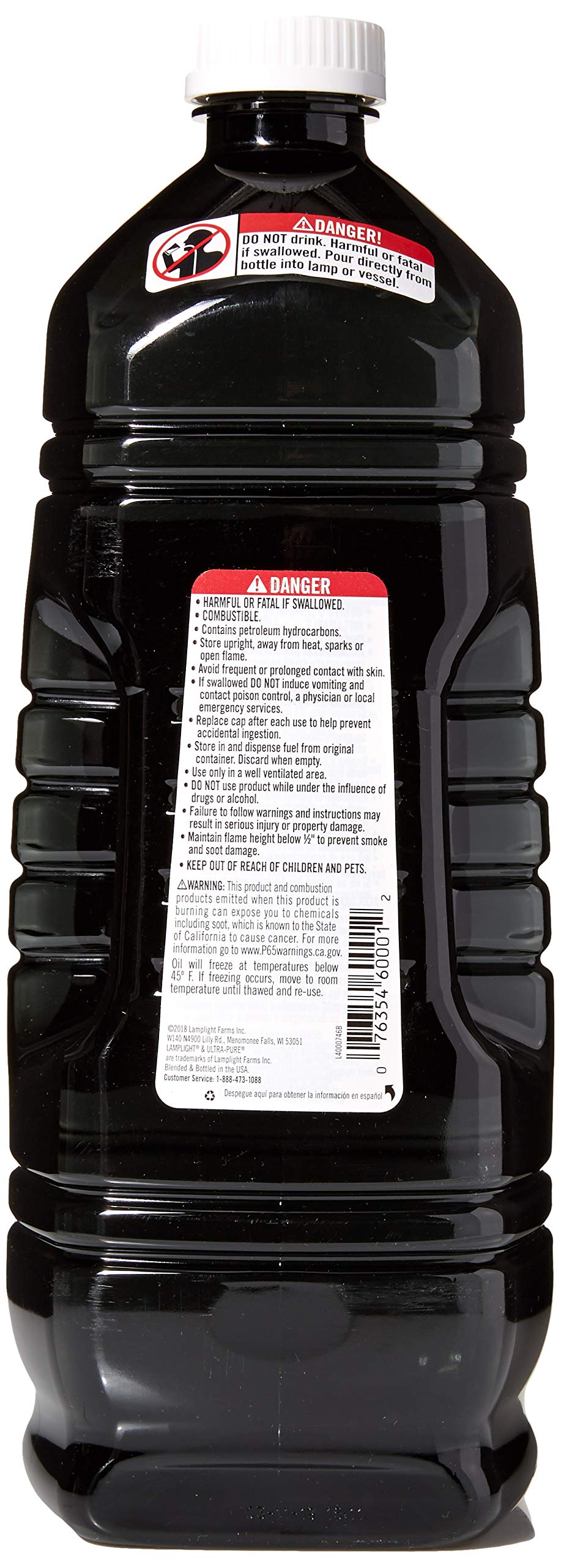 Lamplight Lf60001 Ultra-Pure Liquid Paraffin Indoor Use, Sootless, Smokeless And Odorless, Emergency Kit Lamp Oil, 100 Fl Oz (Pack Of 1), Clear