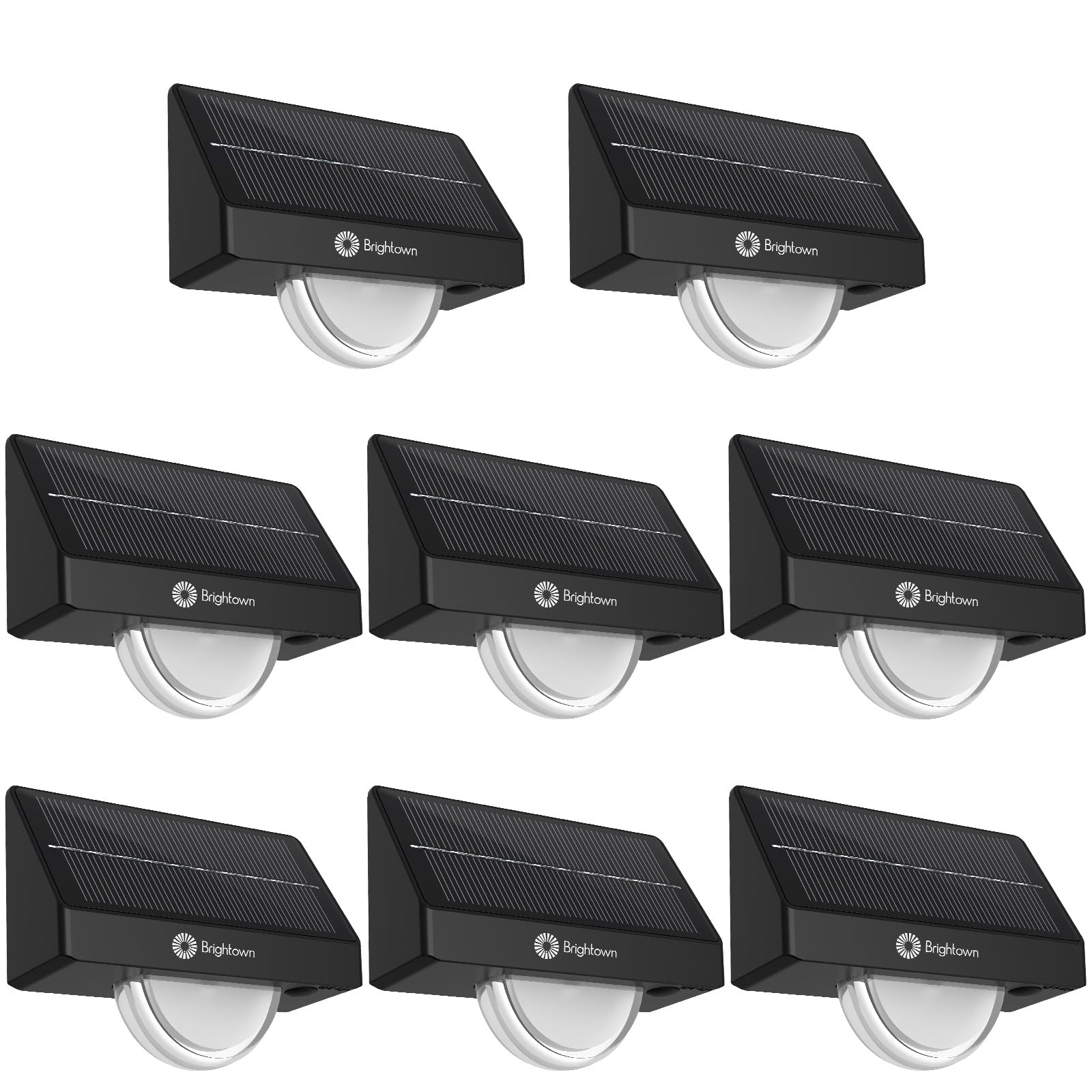 Brightown Solar Stair Lights Outdoor, Solar Step Lights Outdoor Waterproof Ip68, Multiple Color Modes Outdoor Step Light For Gar