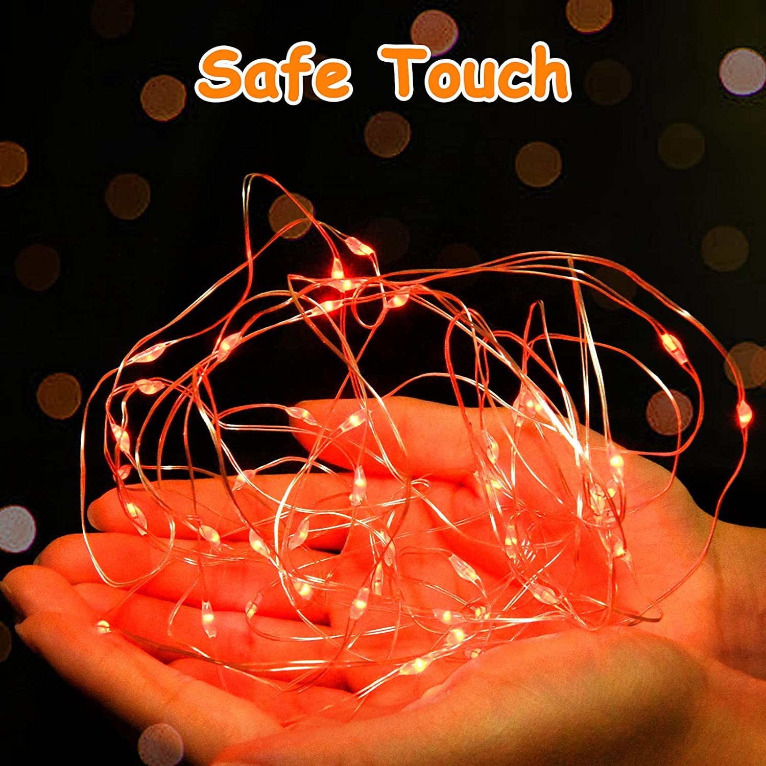 BOLWEO Valentines Day Decoration Red Fairy Lights Battery Operated, 3 Pack 10Ft 30 LED String Lights Lights, Diwali Halloween Li