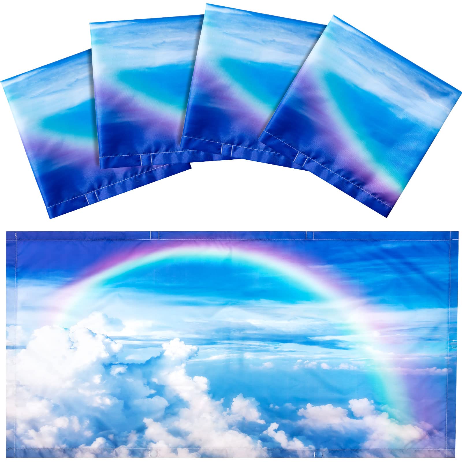 Hortsun 4 Pack Fluorescent Light Covers 4 x 2 Feet Magnetic Light Cover for Drop Ceiling, Fluorescent Ceiling Shade Filters for 