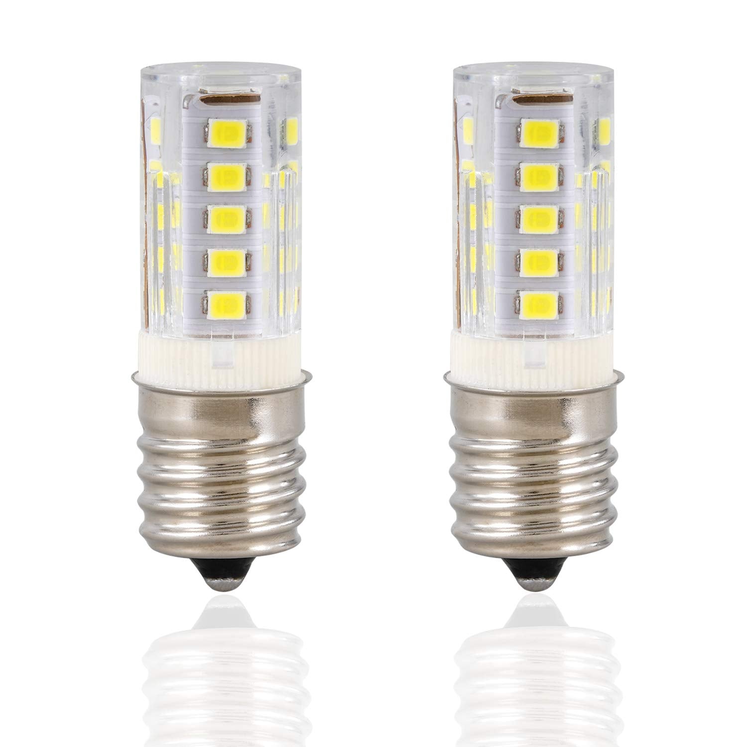 Nobranded E17 LED Bulb 4W, Dimmable, 6500K, White, Pack of 2, Equivalent to 40W Halogen, Ideal for Microwaves