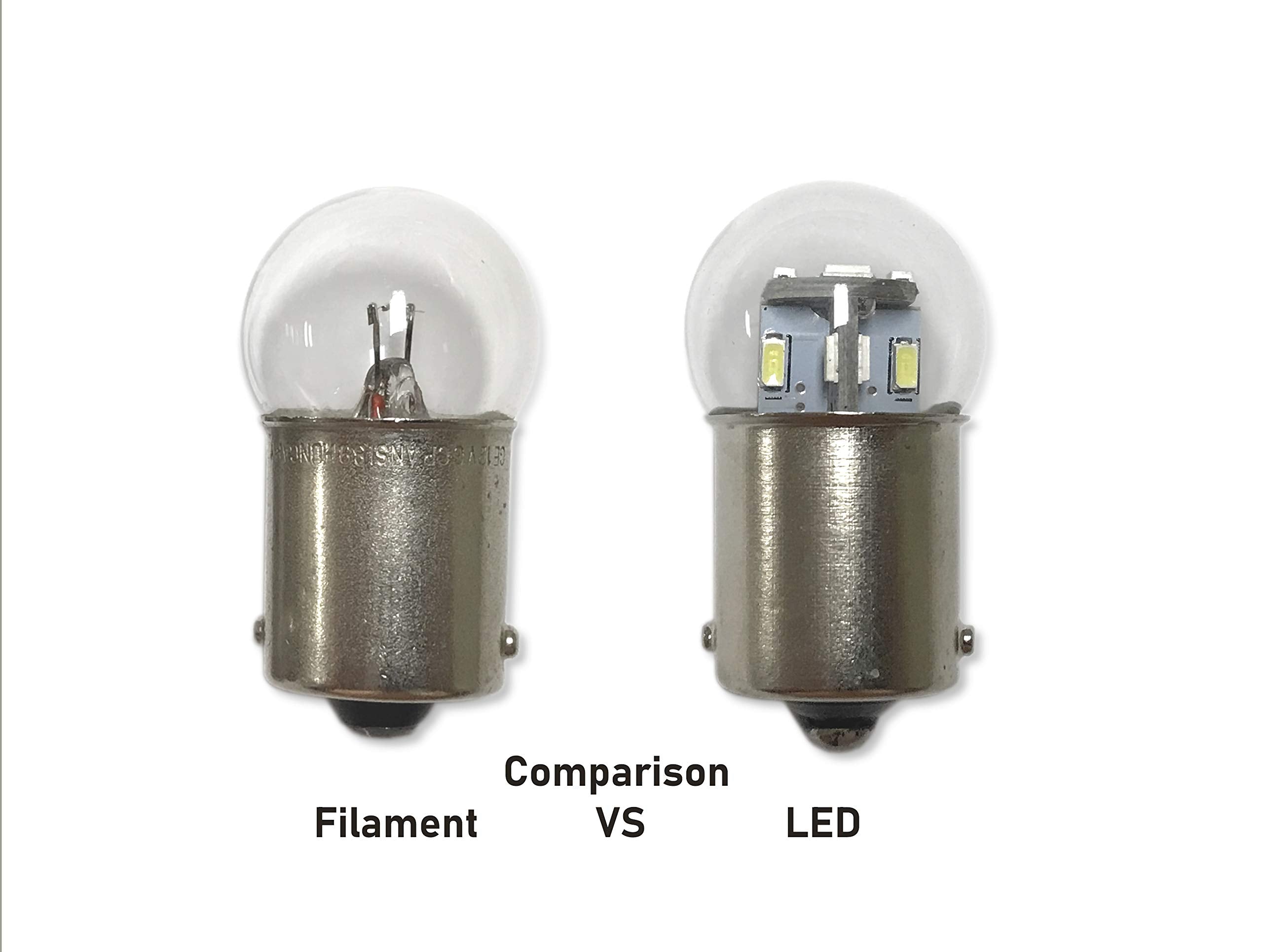 Aero-Lites.Com #89#67#303 Miniature Bulb Led Replacement | 12/28 Volt Ac/Dc | Base Style: Ba15S | Replacement For #67, 69, 89, 9