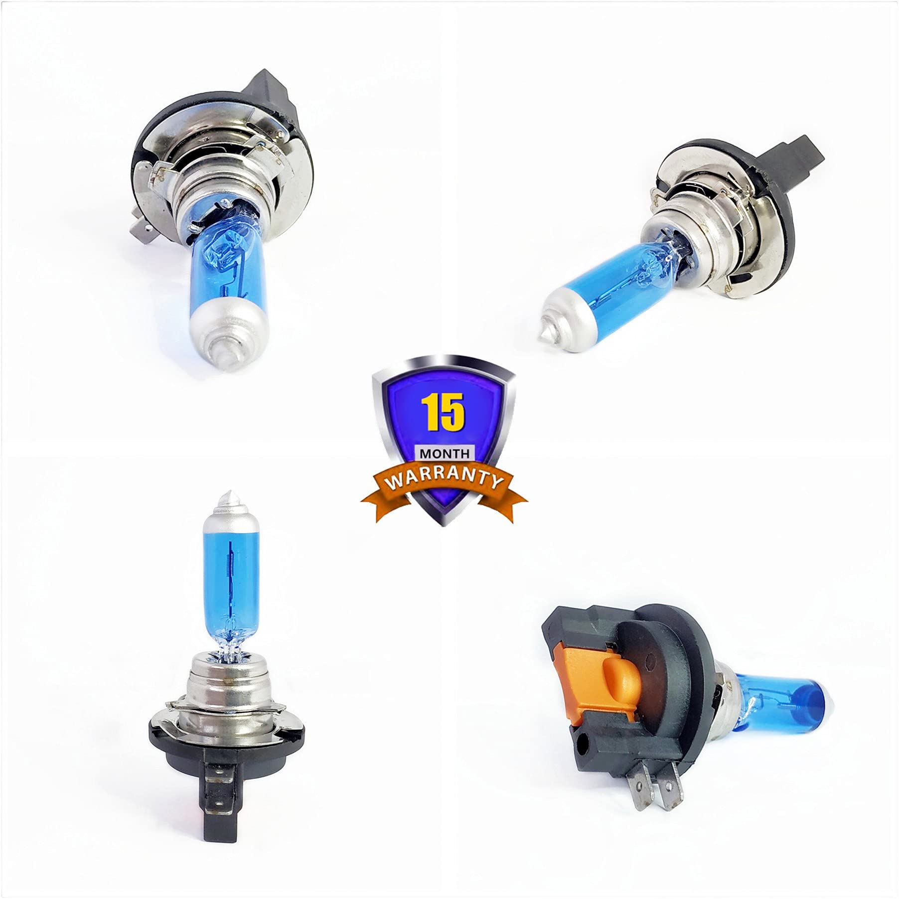 VEXONEYE 4 pack H11B Halogen Headlight Bulb H11B 12V 55W White 5000K 61493 Lights Long Life 2 Pack