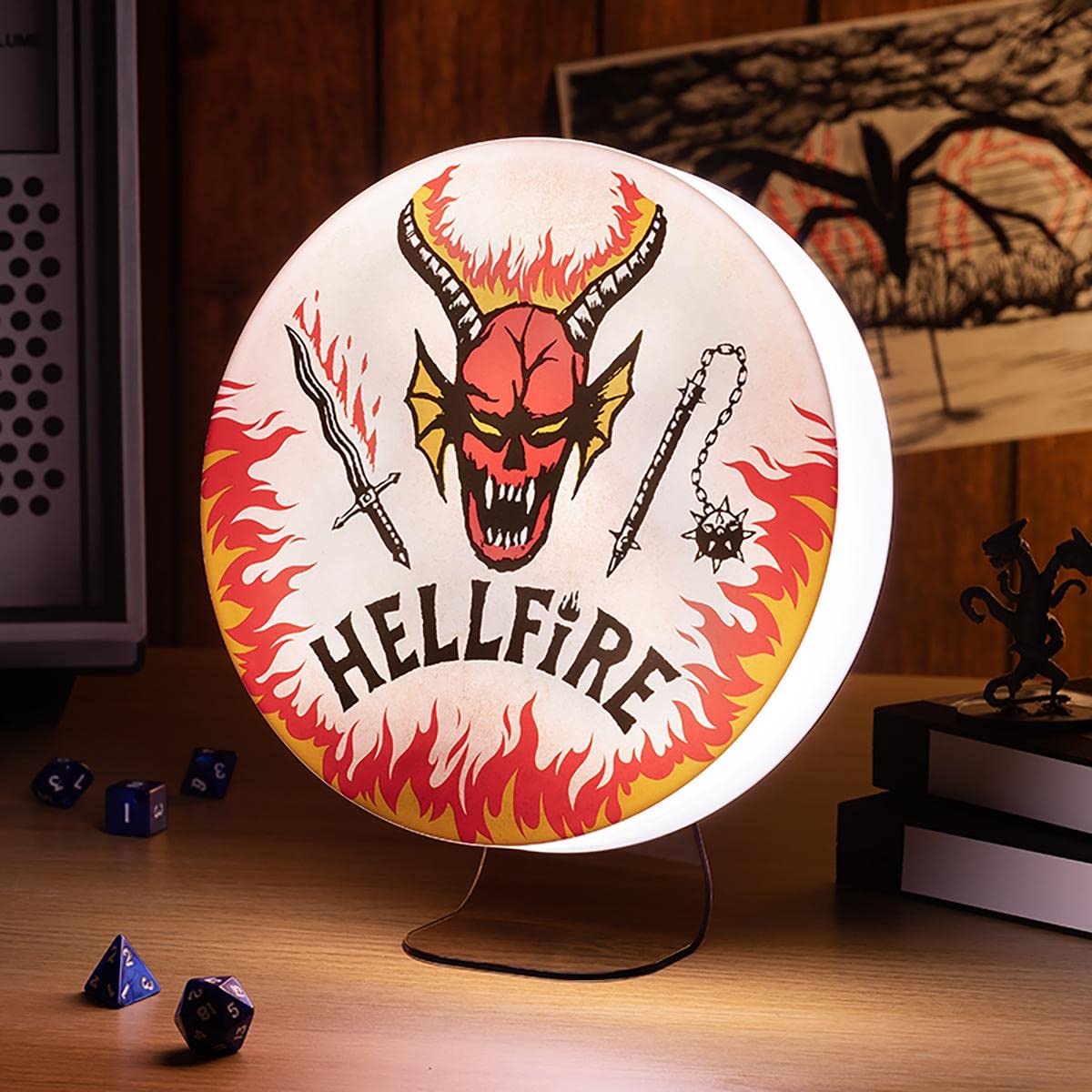 Hellfire Club Logo Light - Stranger Things Merchandise - Wall Mount Or Free Standing
