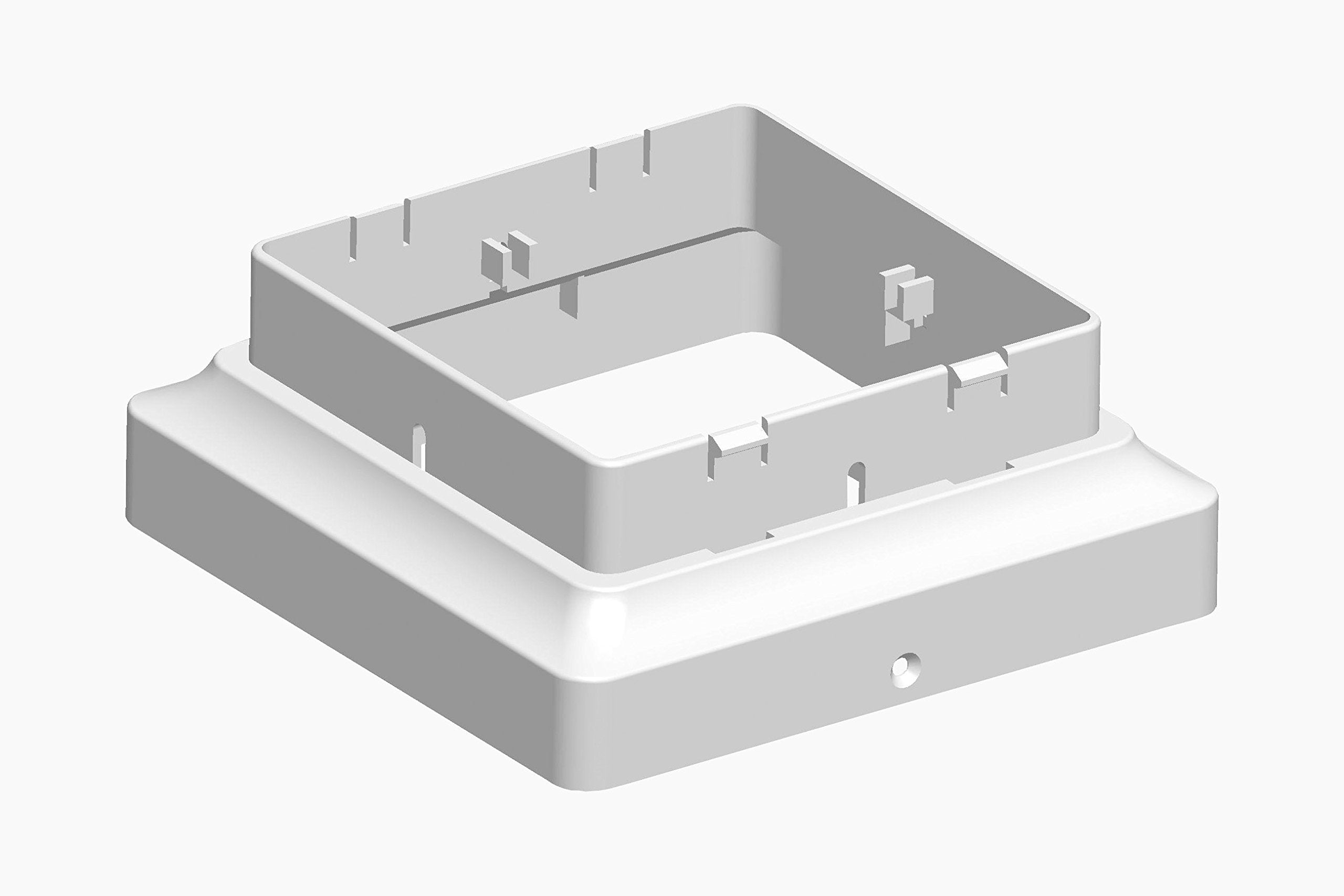 Cc Outdoor Living Set Of 2 White Post Cap Adapters For 5X5 Fence Post