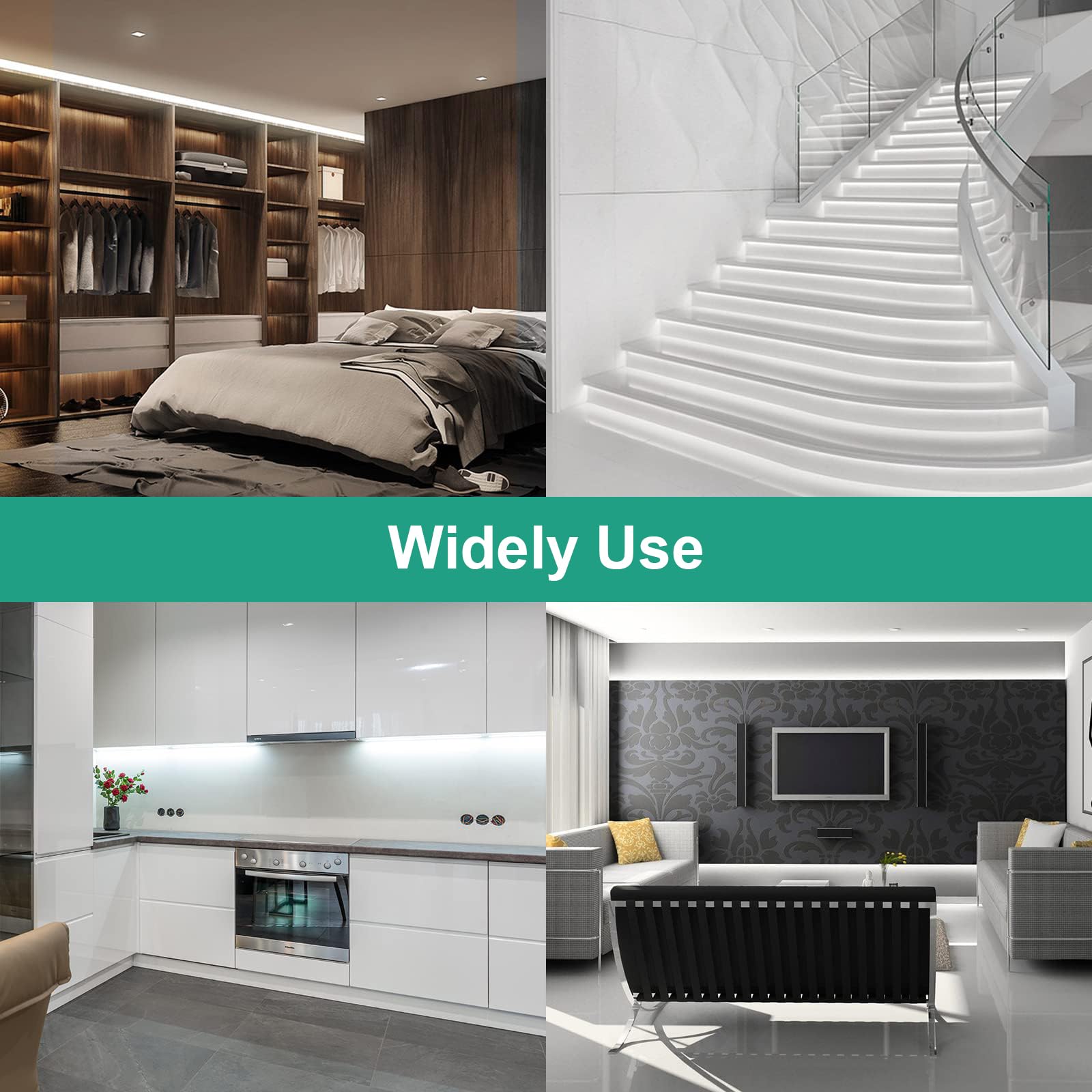 Lucienstar Neon Led Strip Lights, 12V Dc 600 Smd2835 16.4Ft/5M Ip65 Waterproof Dimmable Flexible Silicone Light Strip For Indoors, Outdoors, Bar, Atmosphere Decor (Cold White With Power Adapter)