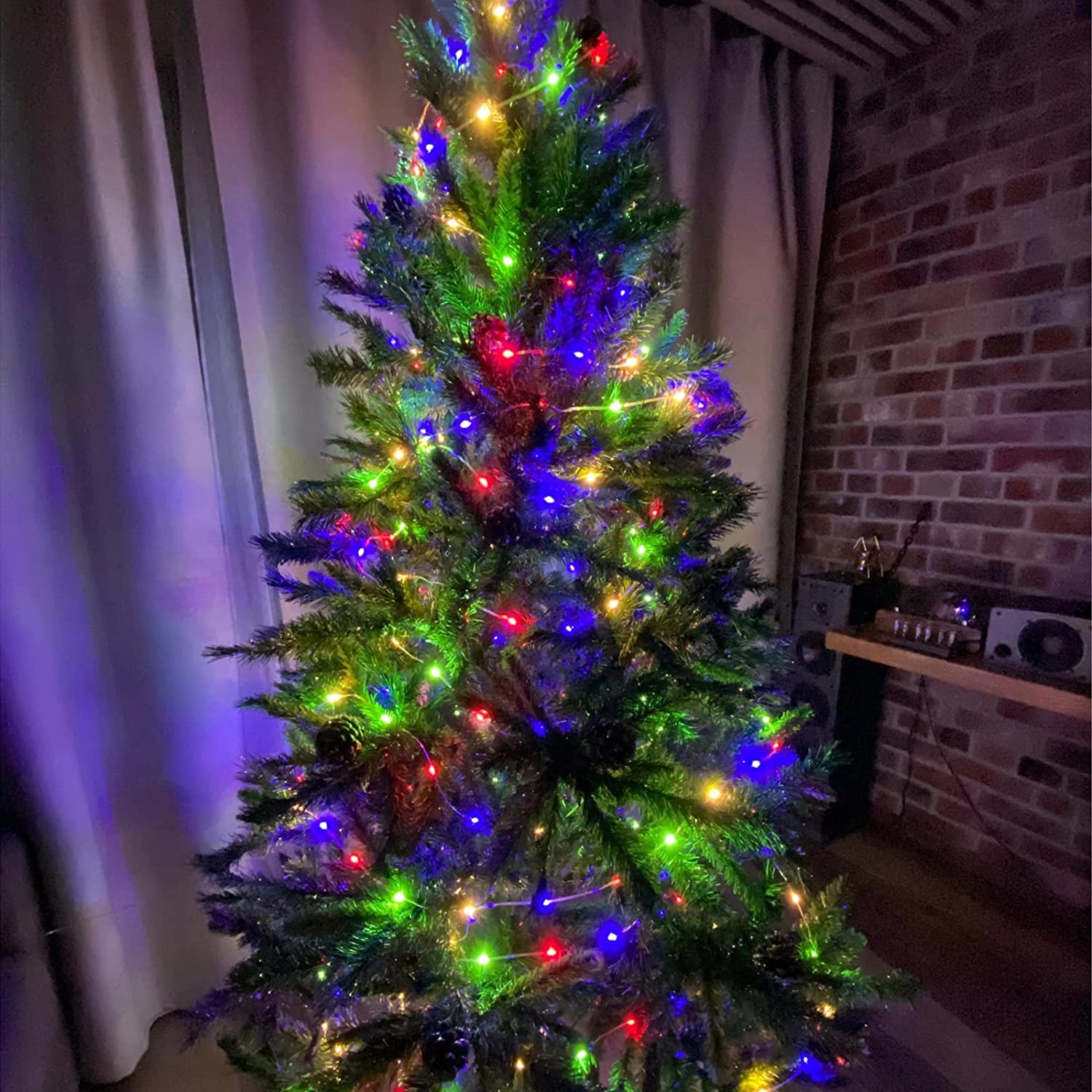 BHCLIGHT 66Ft 200 LED Fairy Lights with Remote, Waterproof, 8 Modes, Timer, Multicolor, Model MLS-D4.5V1.35WUC-O