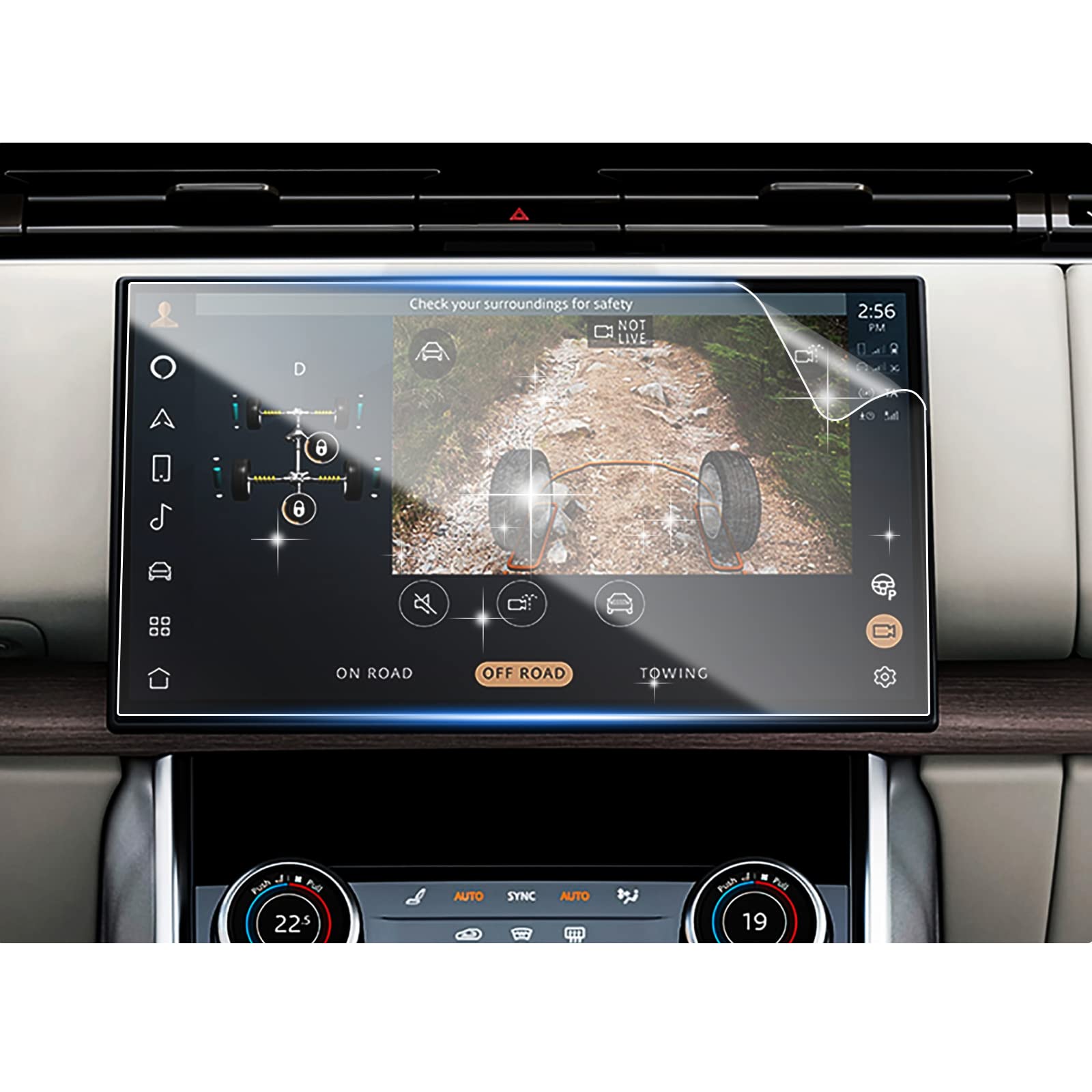 Shaohao For 2023 Range Rover Screen Protector, Dual Curved Floating Touchscreen Protector For 2023 Land Rover Range Rover Pivi P