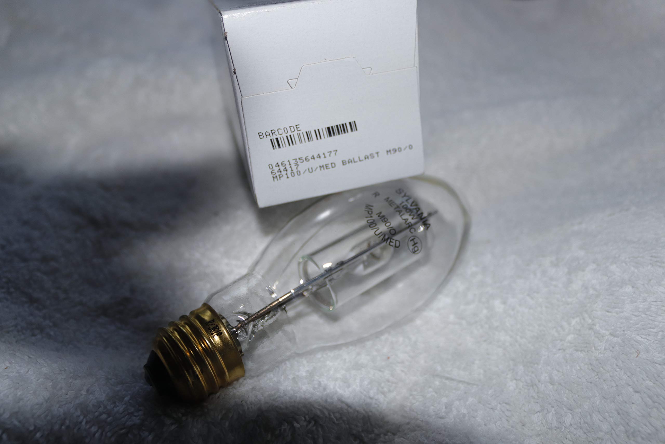 SYLVANIA Pulse Start Metal Halide 100W Light Bulb, Model 64417, E17/E26 Medium, Metal