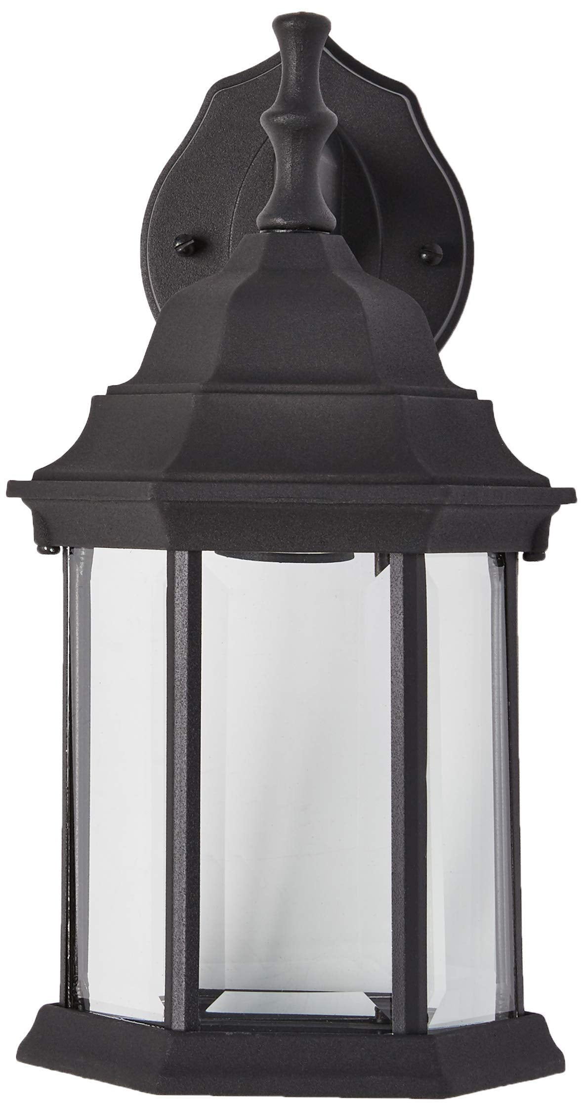 Westinghouse 6783100 One-Light, Textured Black Finish On Cast Aluminum With Clear Beveled Glass Panels Exterior Wall Lantern