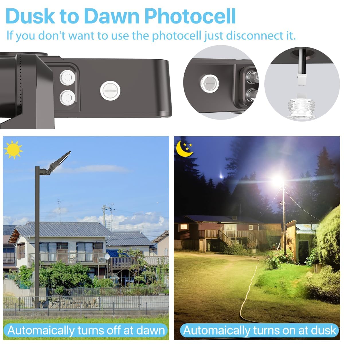 HYPERLITE 200W LED Parking Lot Light, 30000LM, Dusk to Dawn, 3-Pack, Bronze, Model SAZE-200WSFM-3PCS, IP