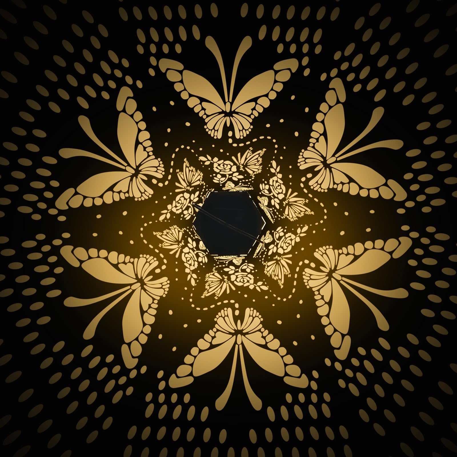 4 Pack Butterfly Solar Lanterns Outdoor Waterproof - Birthday Gifts For Women, Mom, Butterflies Solar Lights Outdoor Hanging Gar