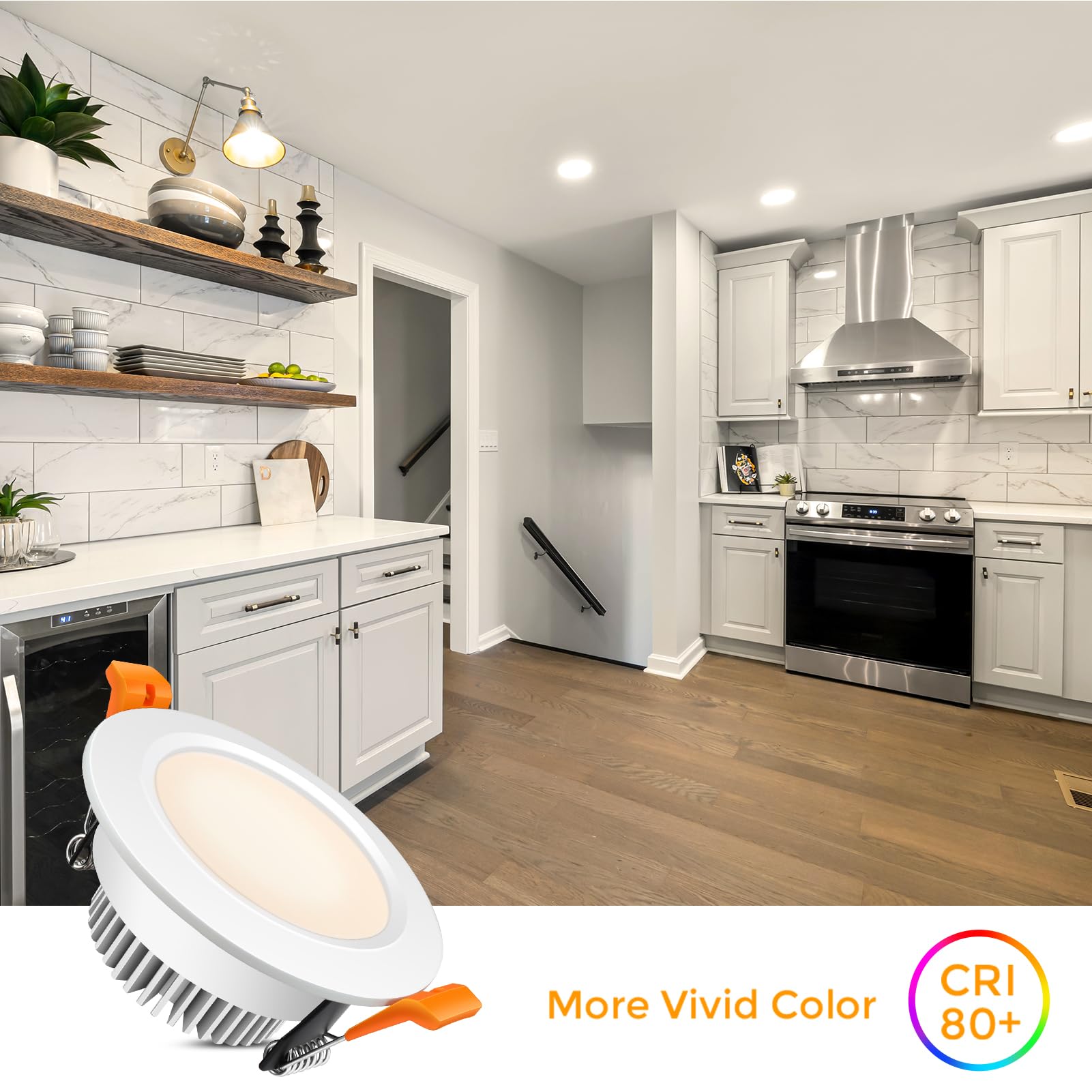 3.5'' Led Recessed Lighting Dimmable Downlight, 7W (55W Halogen Equivalent), 4000K Nature White, Cri80, Led Recessed Ceiling Lig