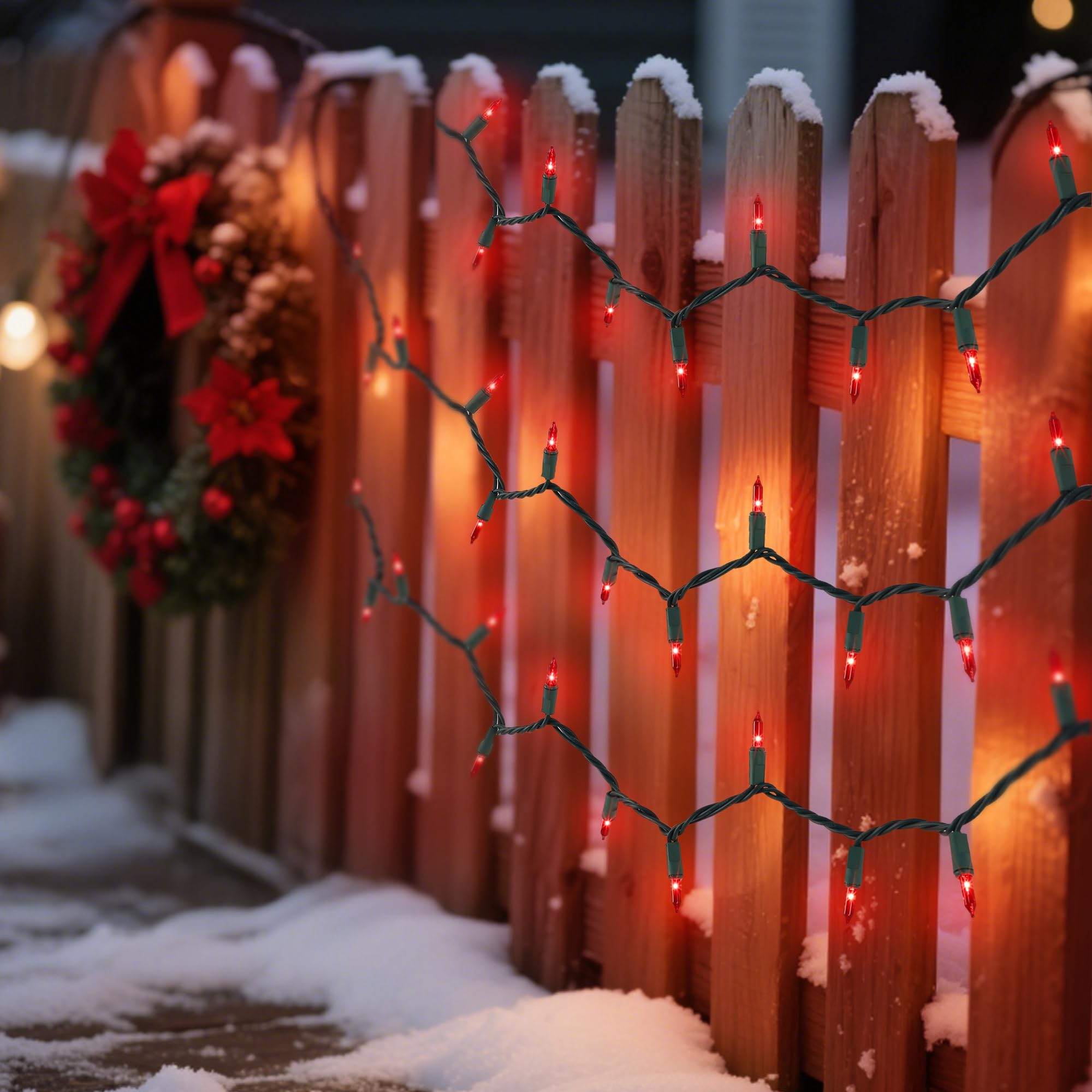 Watereem 2 Pack Red Christmas String Lights  100 Count Each  Incandescent Mini Christmas Lights  Connectable Xmas Tree Light For Indoor Outdoor Garland Birthday Holiday Wedding Festival Party