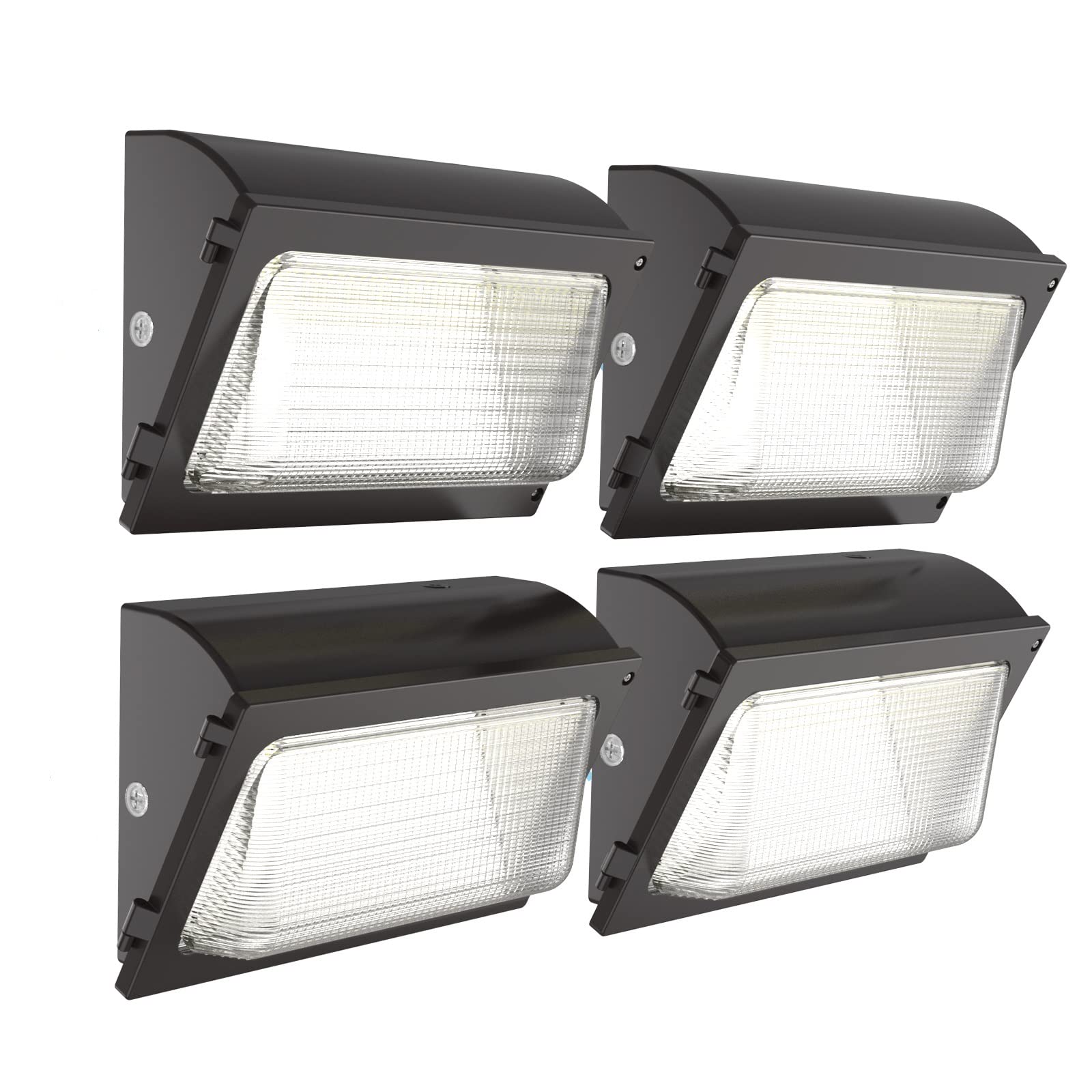 Hyperlite 120W Led Wall Pack Light 15,600Lm Bronze 4 Pack For Outdoor Commercial Use
