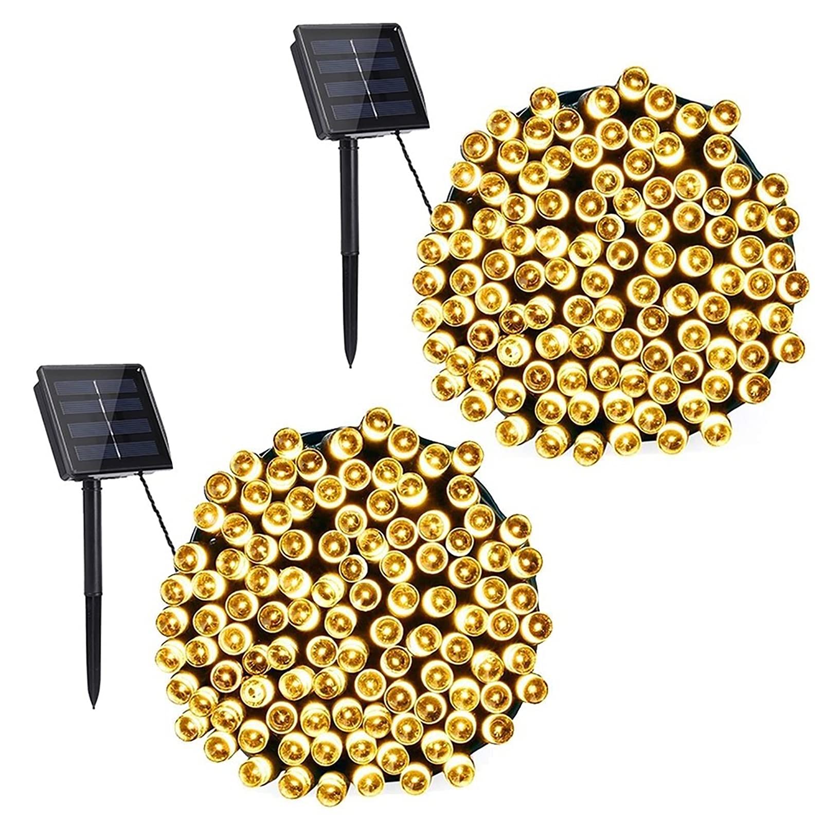 Toodour Solar String Lights, 400 LED, Waterproof, 144ft, Warm White, Model DSL-100-200, 8 Modes for Outdoor Decor