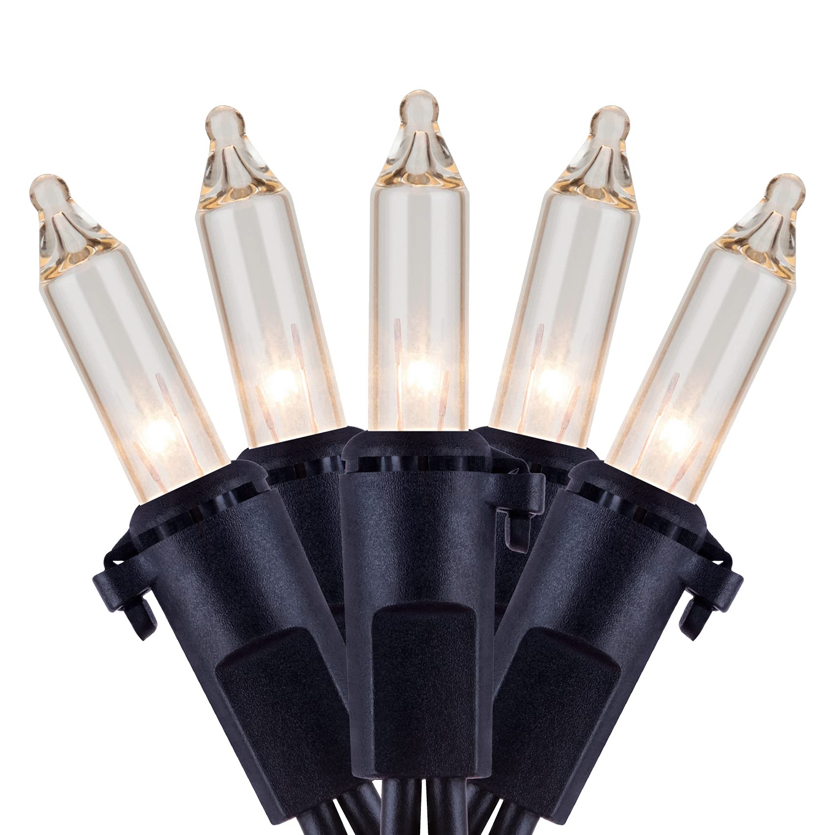 YULETIME Clear Christmas Lights String, 200 Count, 66 Feet, UL Certified, Copper Wire, Incandescent, Model DDS-L-100E/2F(0.34)