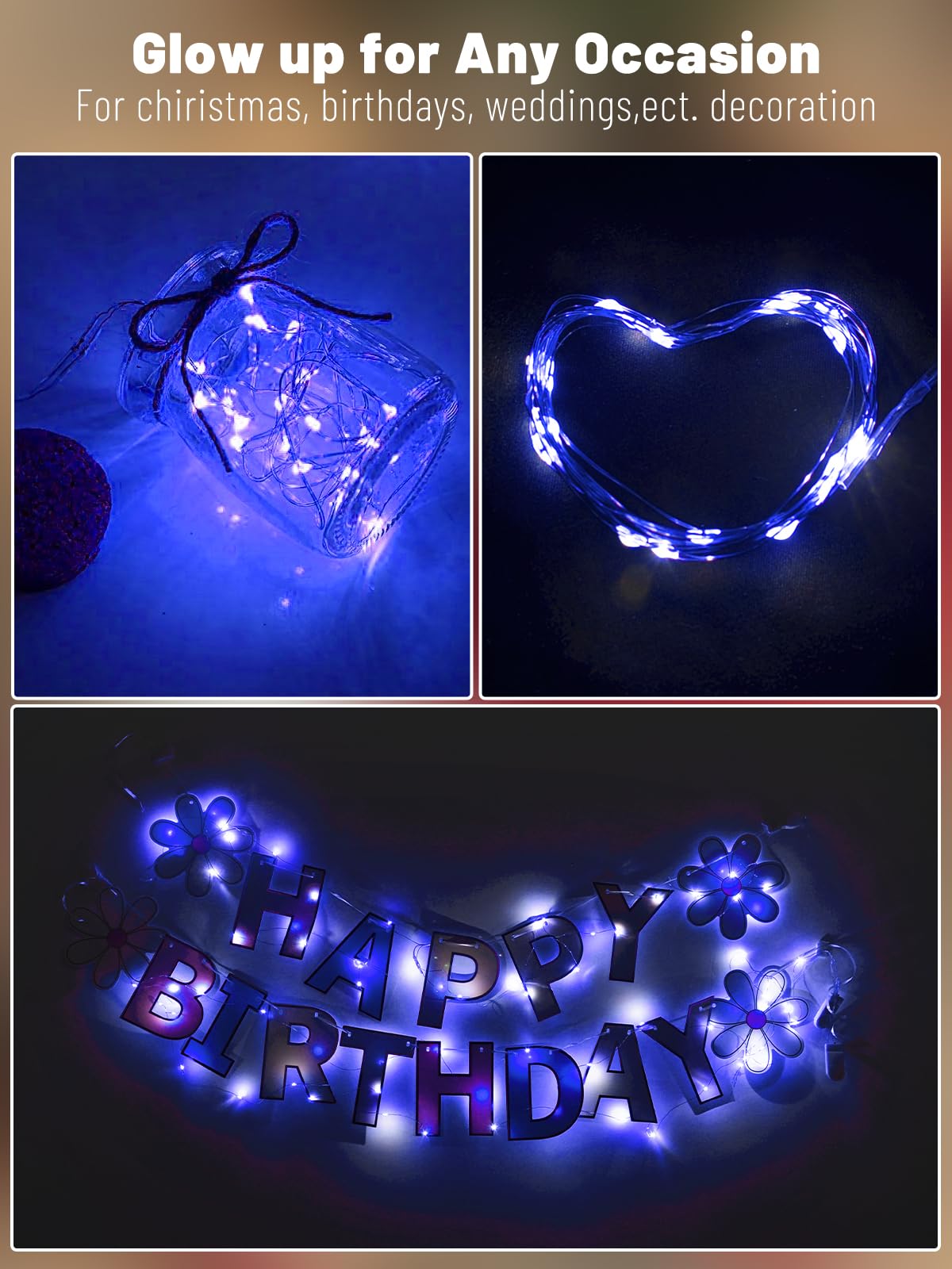 Fairy Lights Battery Operated, 6-Pack 7.2Ft W/20 Led Mini Lights String Lights For Christmas Decoration Waterproof Silver Wire For Mason Jar/Centerpiece Table/Bedroom/Wedding/Valentines Decoration