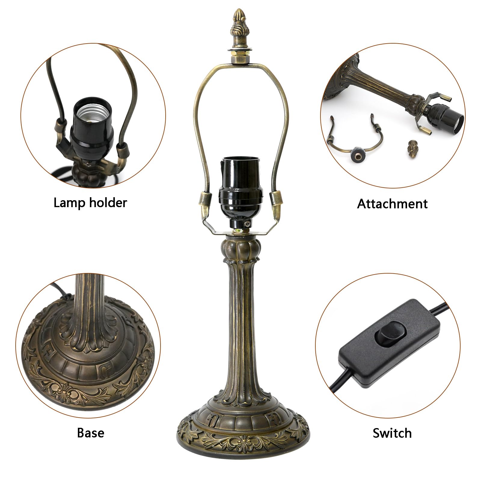 Wecrejoni Tiffany Lamp Stained Glass Lamp Small Bedside Table Lamps For Living Room Bedroom Dorm Kitchen Home Decor Festival Birthday Gift Cherry Blossoms